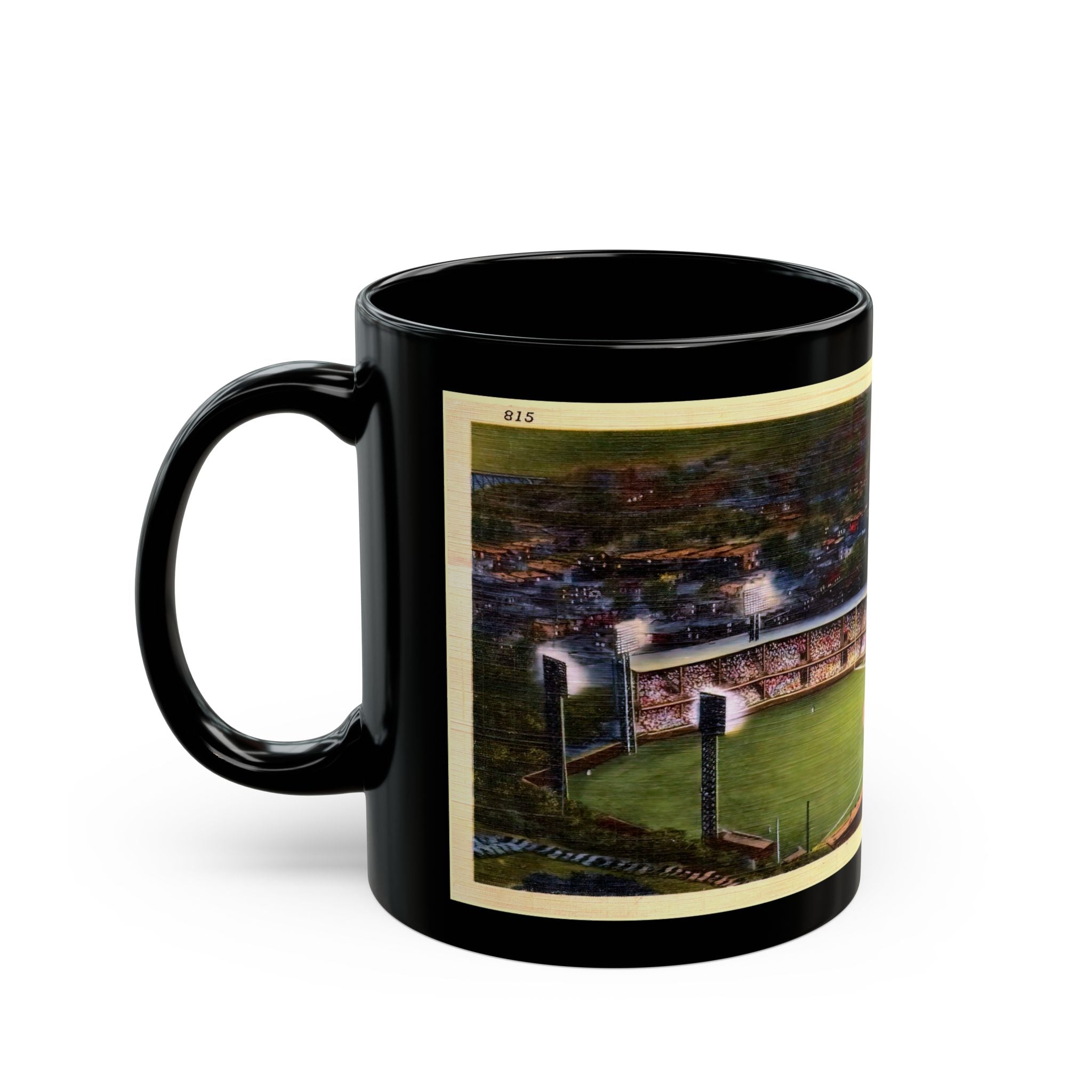 1950 Vintage Pittsburgh Pirates - Forbes Field Postcard - Black Mug 11 oz