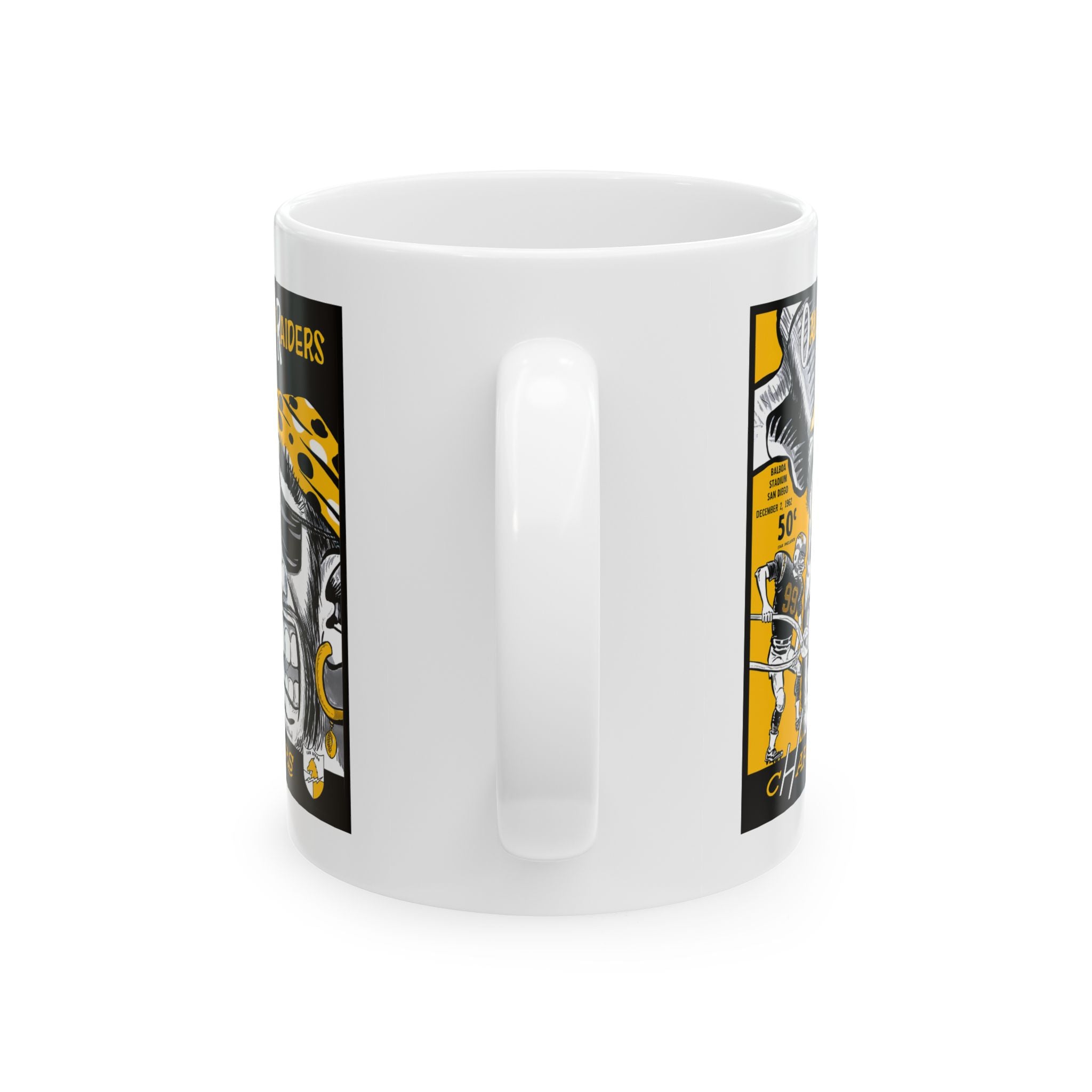 Football Ceramic Mug, Oakland vs San Diego, Sports Fan Gift, Gift for Him, Office Decor, Football Memorabilia