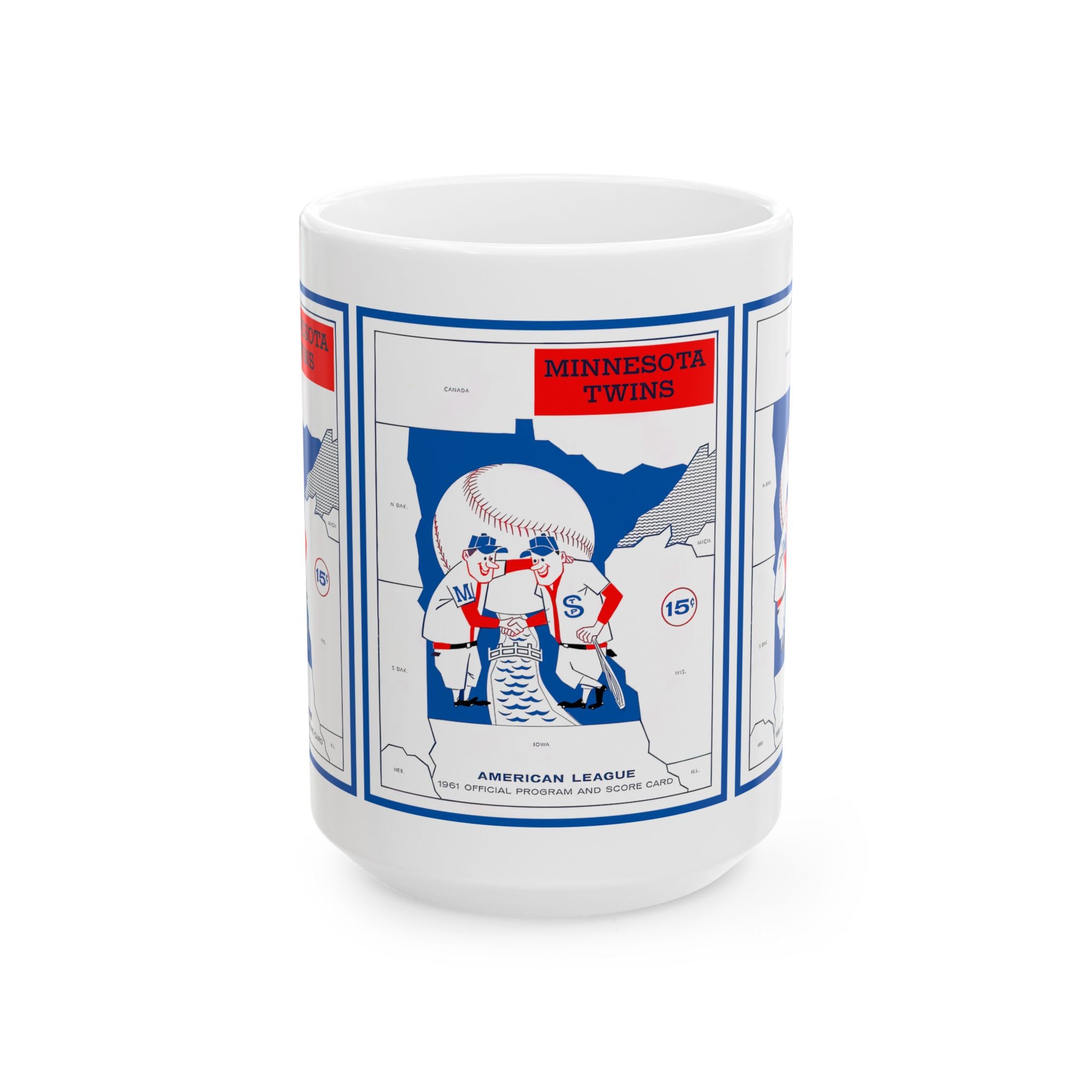 Minnesota Twins Ceramic Mug, 1961 Baseball Sports Fan Drinkware, Coffee Cup Gift, Baseball Lover Tea Mug, MLB Decor, Baseball Collectible