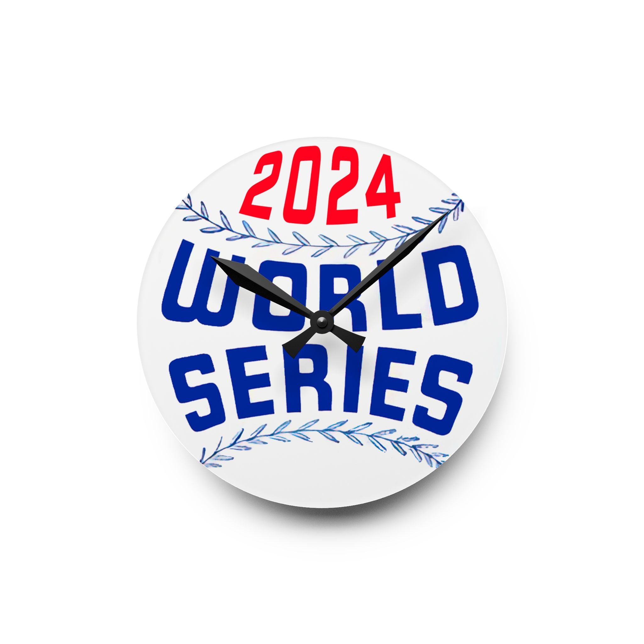 Vintage 2024 Baseball World Series Acrylic Wall Clock, Sports Fan Gift, Unique Home Decor, Man Cave Clock, Custom Sports Clock