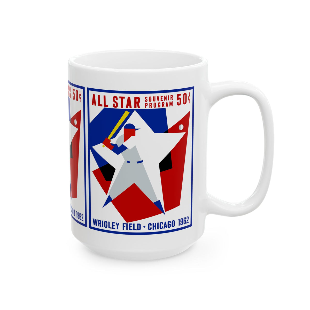 All Star Baseball Vintage Souvenir Mug — Wrigley Field 1962 Ceramic Coffee Cup (11oz/15oz)