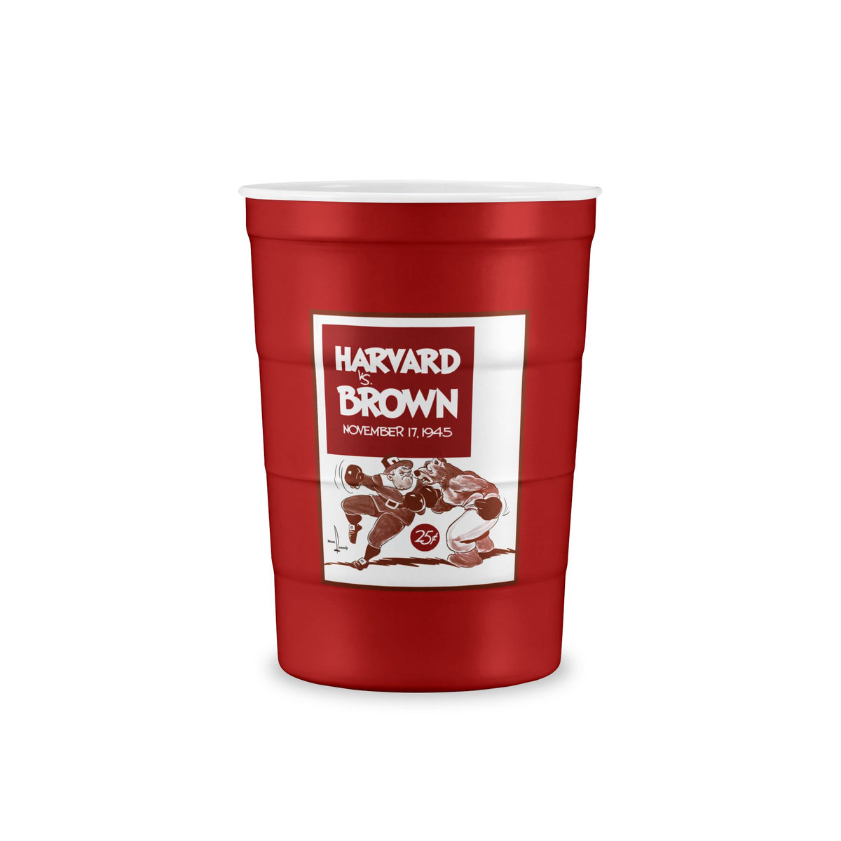 Harvard vs Brown Football Poster Cup | Recyclable Steel Cup
