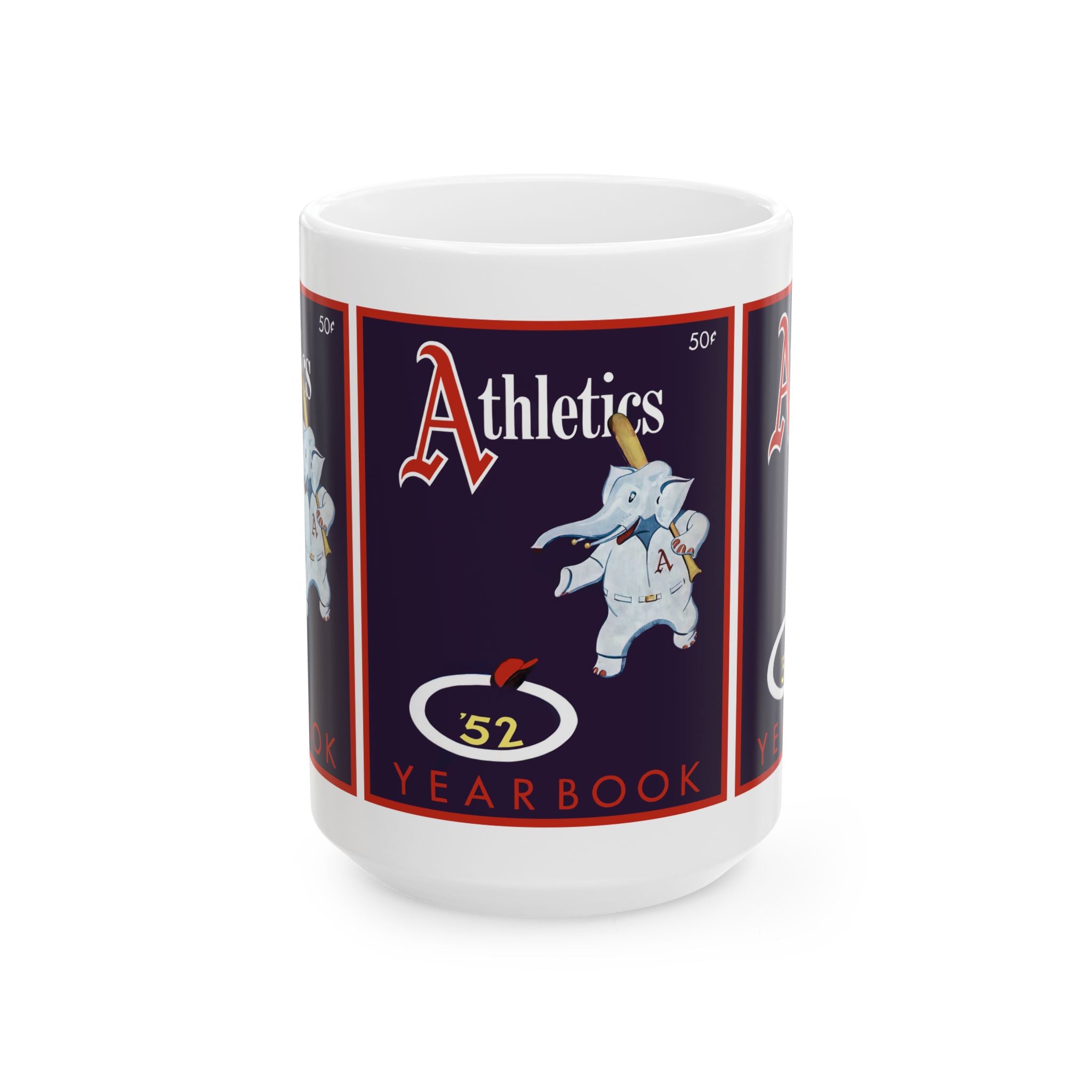 Vintage 1952 Baseball Philidelphia Athletics Yearbook Ceramic Mug, Sports Fan Gift, Baseball Collectible, Father's Day Present,  Memorabilia