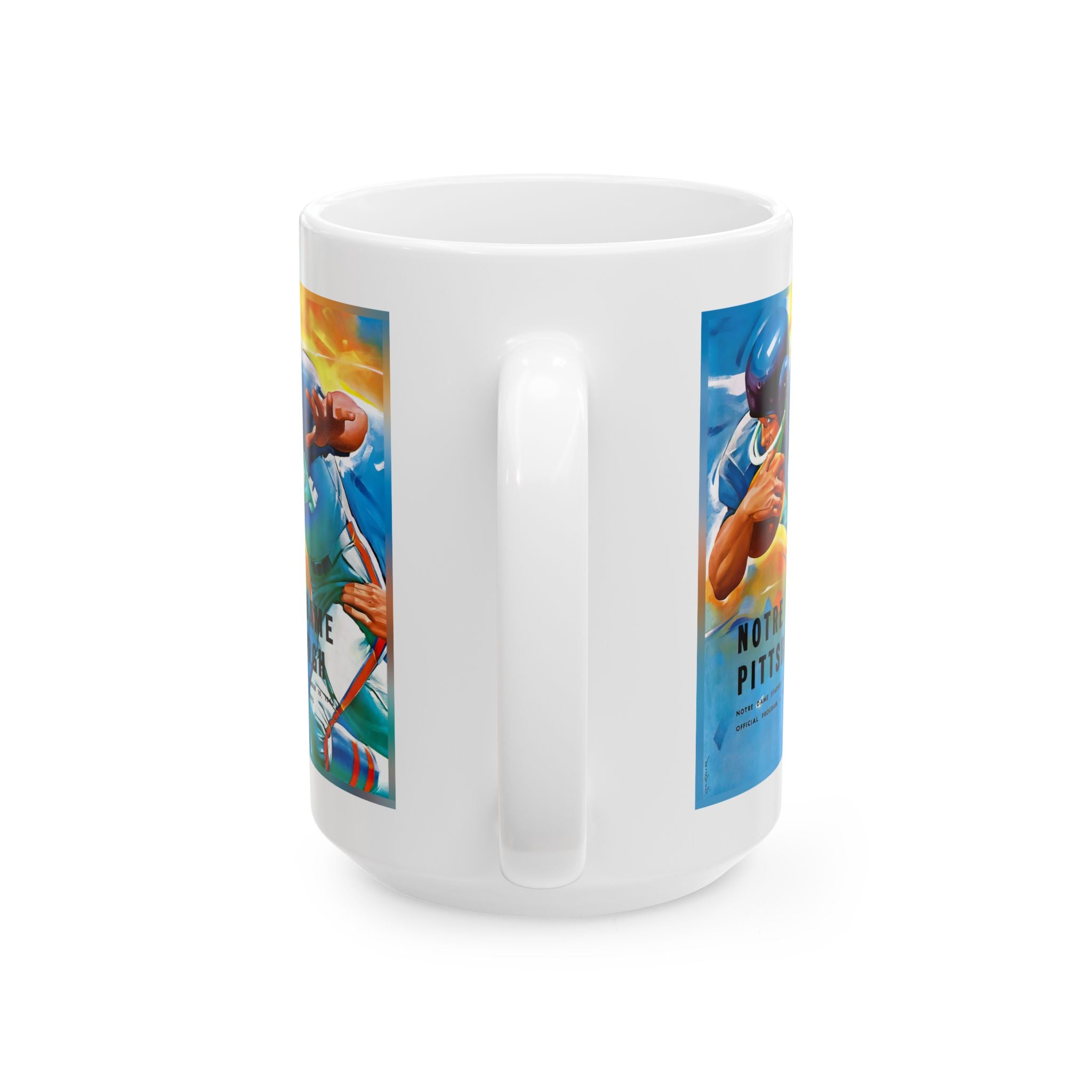 Ceramic Mug, 1962 Football Notre Dame-Pittsburgh, Vintage Sports Mug, Gift for Football Fans, College Football Decor, Sports Memorabilia,