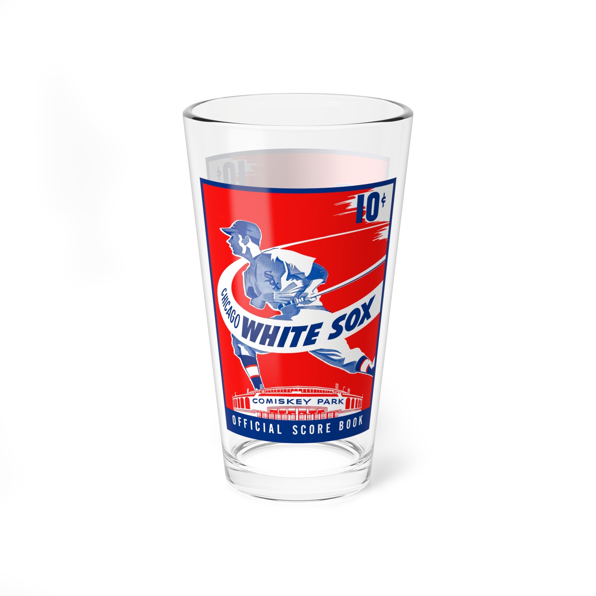 Vintage Baseball Chicago White Sox Mixing Glass, 16oz - Retro Sports Fan Gift, Barware Decor, Baseball Memorabilia, Baseball Lover Present,