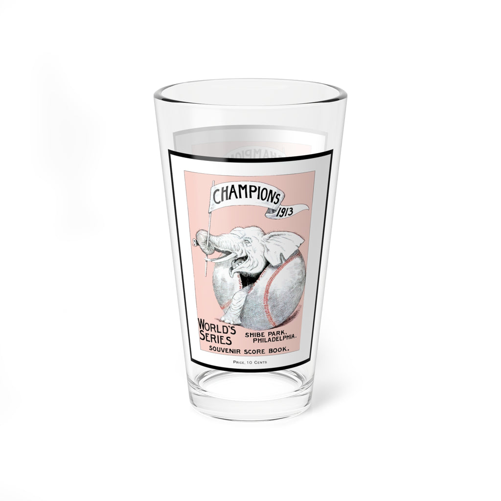 1913 World Series Philadelphia Athletics New York Giants Mixing Glass