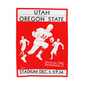 Velveteen Plush Blanket - 1931 Utah Oregon State Football Program, Cozy Blanket, Gift for Sports Fans, Home Decor, Game Day Throw, Unique