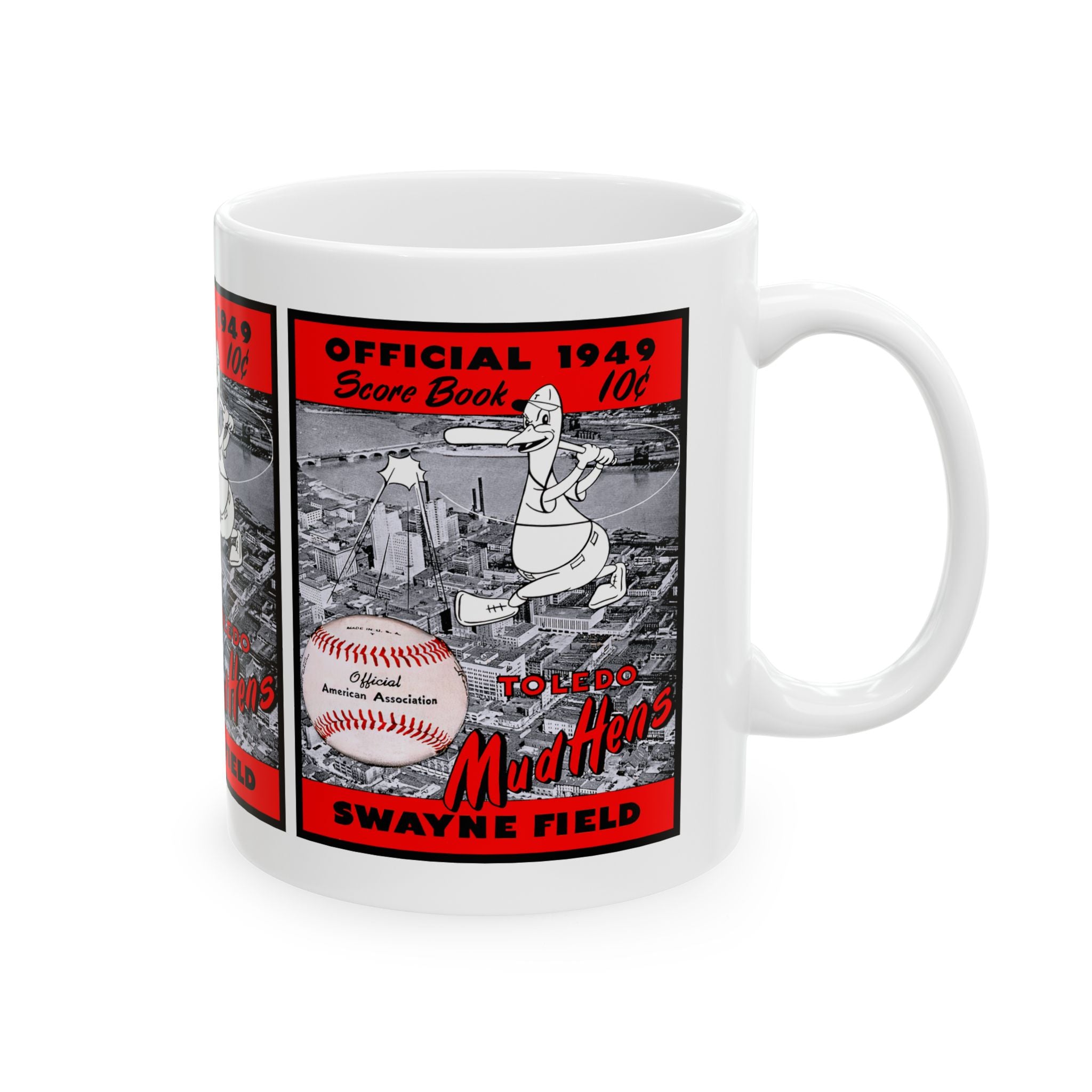Toledo Mudhens 1949 Baseball Ceramic Mug (11oz, 15oz)