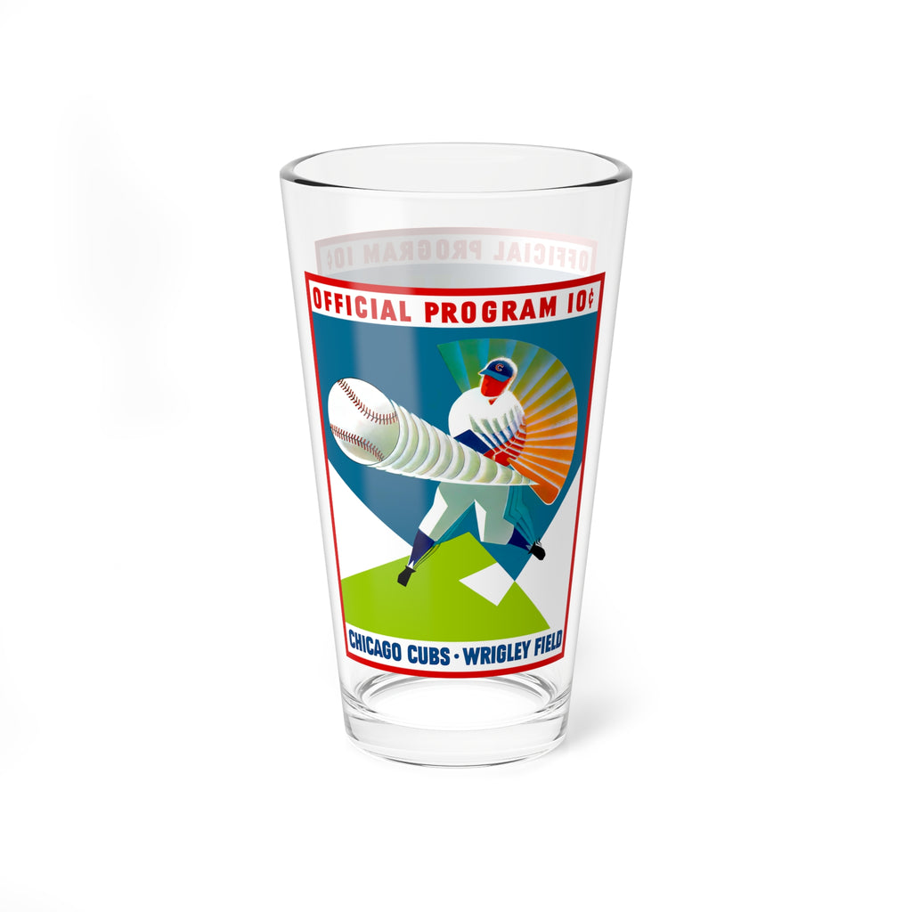 1960 Chicago Cubs Wrigley Field Baseball Mixing Glass — 16 oz Program Design