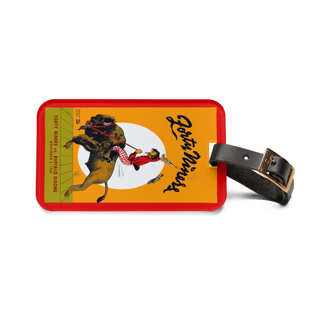1946 Football San Francisco vs Buffalo Luggage Tag | Vintage Football Design