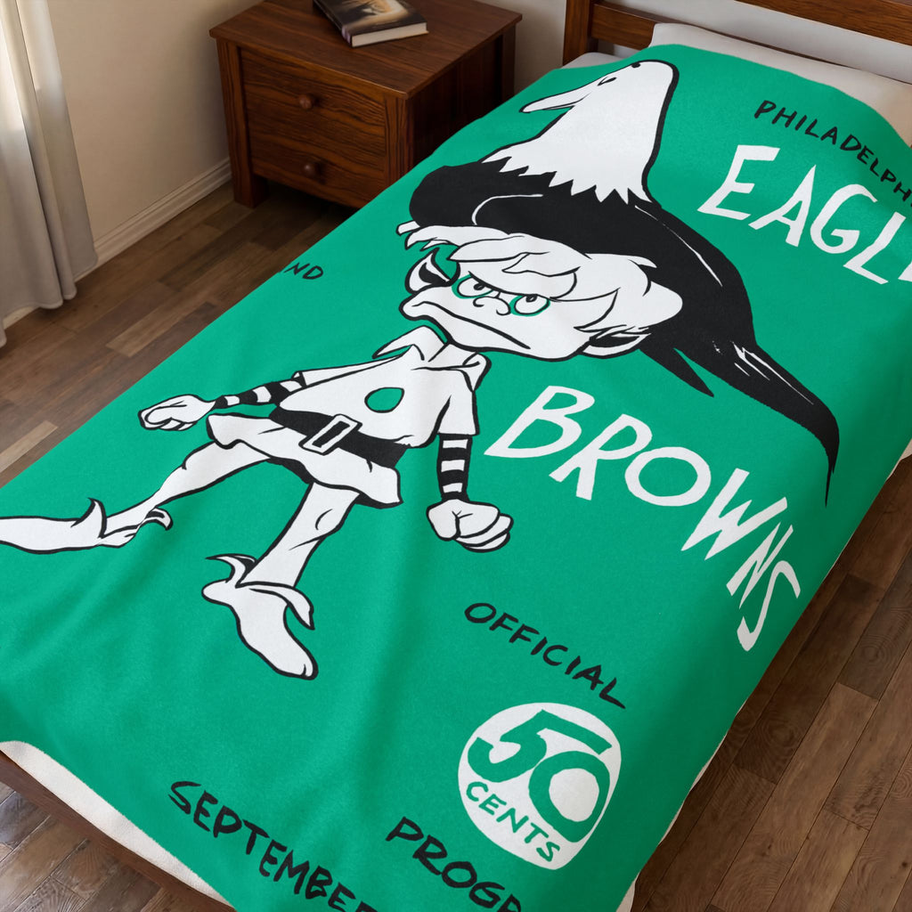 Throw Blanket-1962 Philadelphia Eagles Football Cleveland Browns Fan Gift, Football Sports Decor, Home Decor, Game Day Blanket,Football Gift