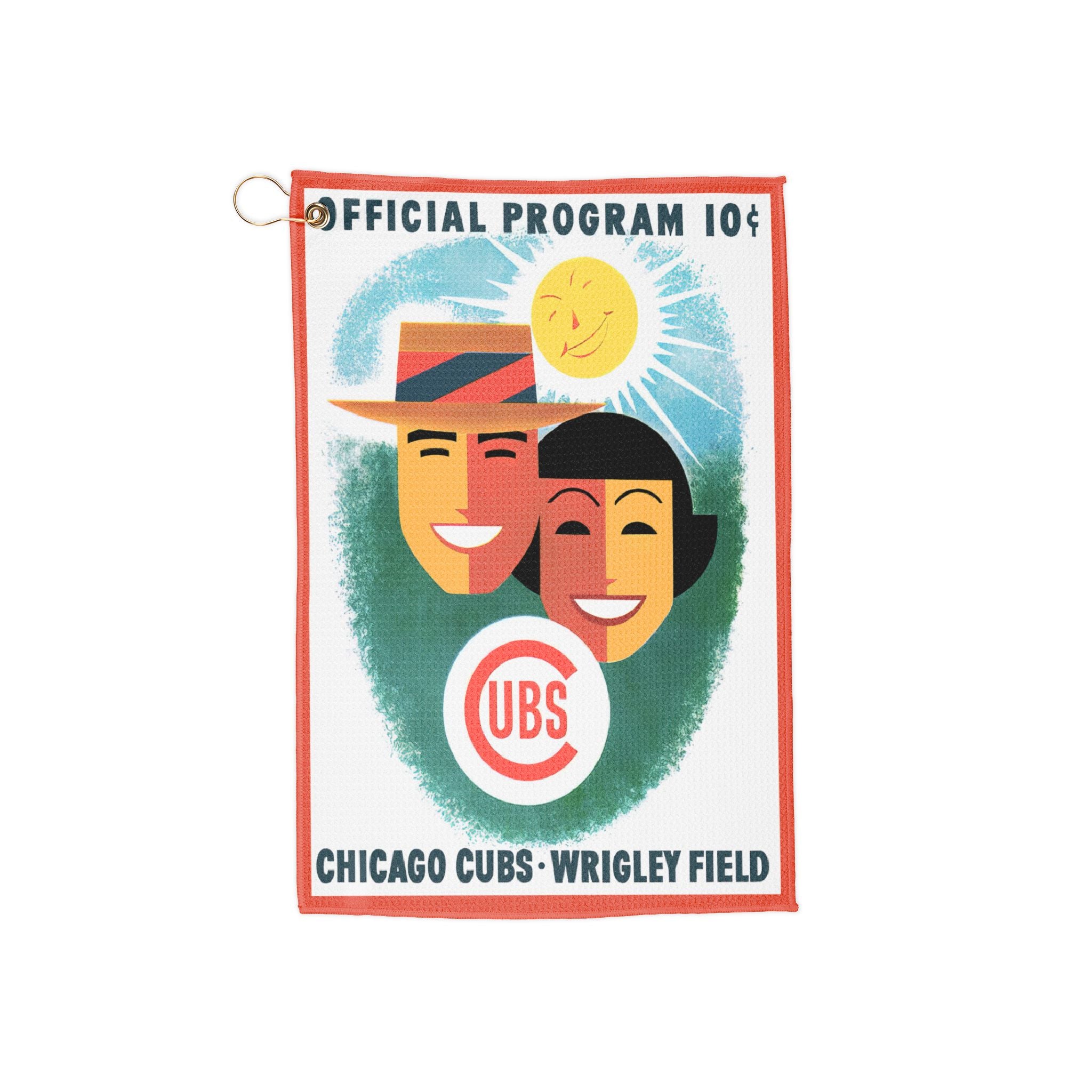 Vintage 1956 Baseball Chicago Cubs Golf Towel - Sports Fan Gift, Golf Accessories, Fathers Day Present, Retro Baseball Towel, Golf Course