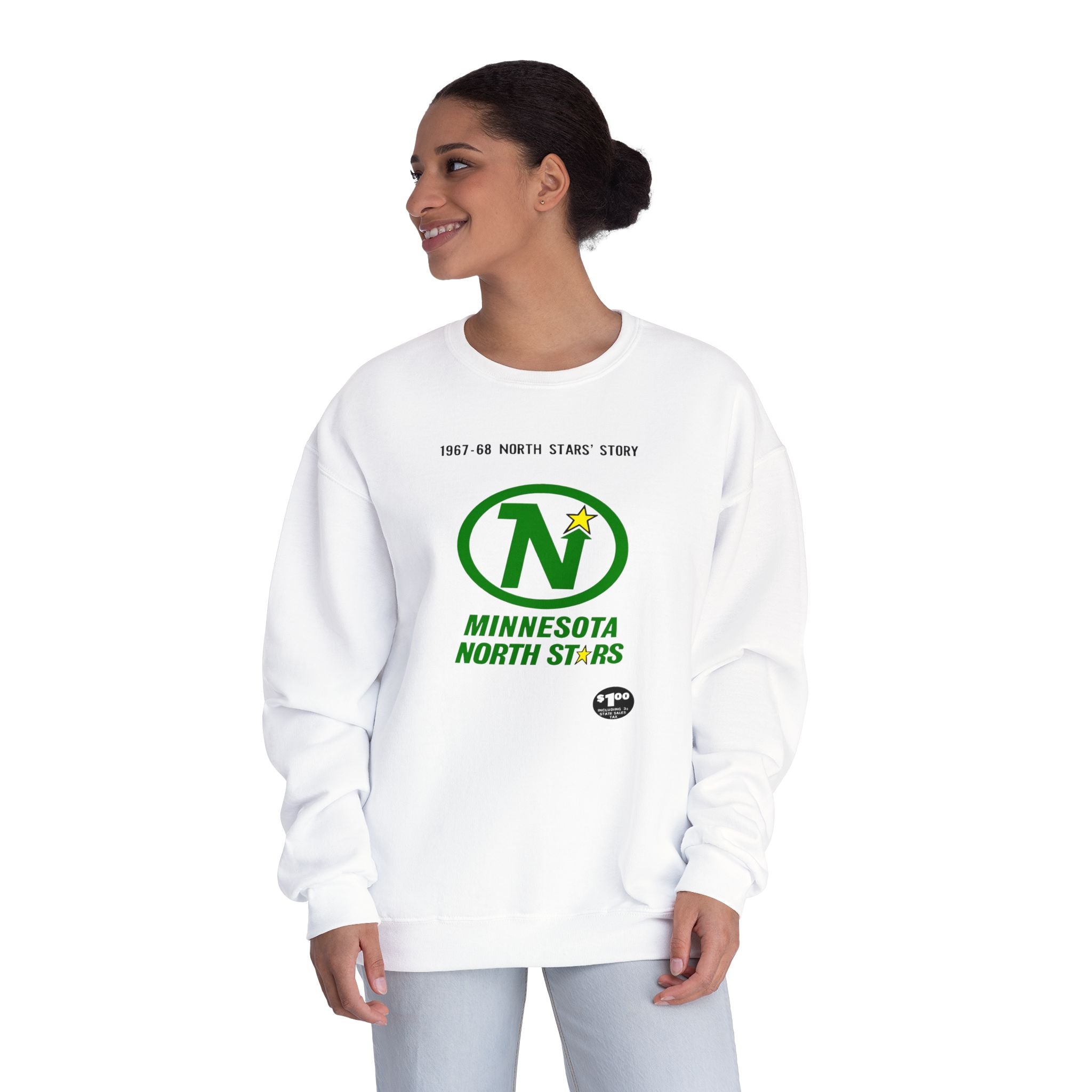Vintage Minnesota North Stars Hockey Sweatshirt, 1967-1968 Retro Sports Crewneck Jumper, Unisex Pullover Gift for Hockey Fans, Minnesota