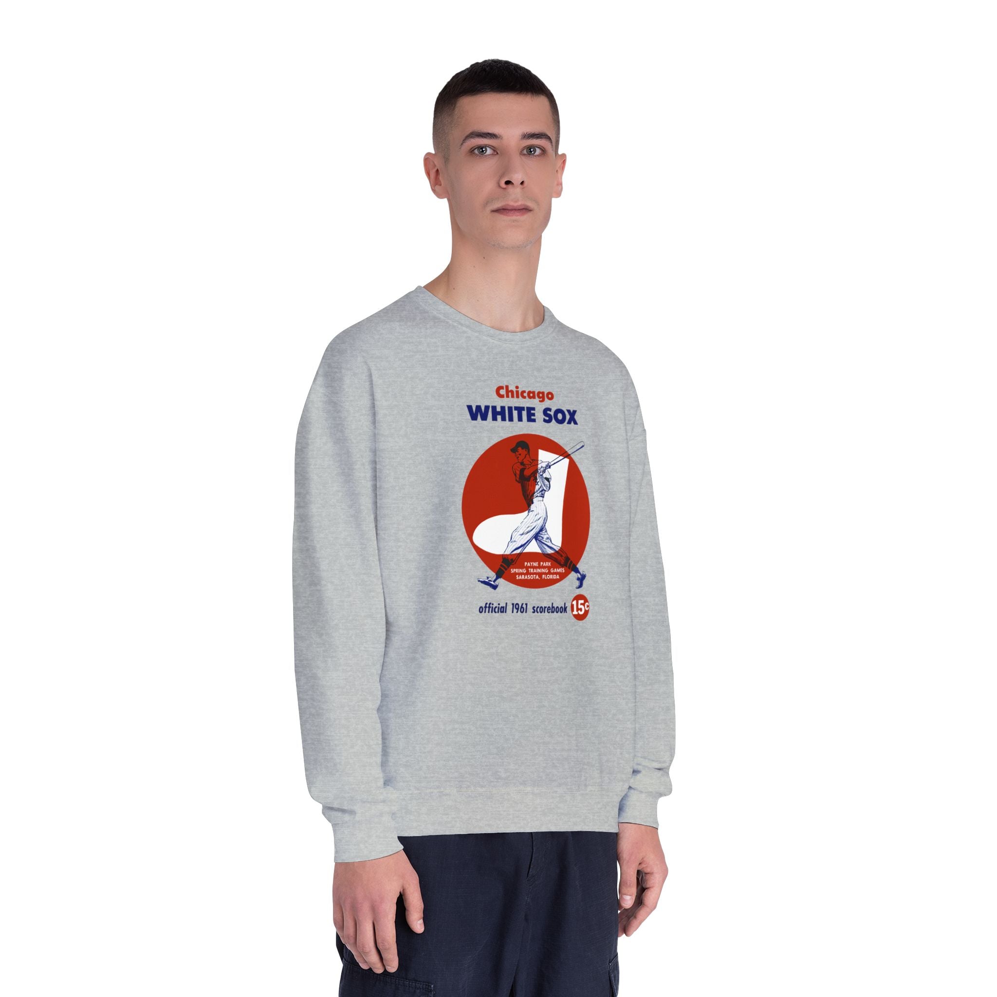 1961 Chicago White Sox Baseball Spring Training Program Cover - Unisex NuBlend® Crewneck Sweatshirt