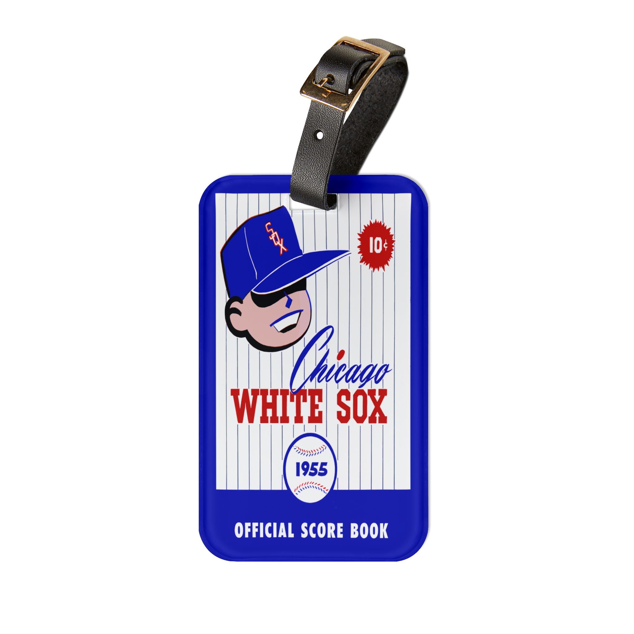 1955 Chicago Baseball Luggage Tag | Vintage Baseball Travel ID
