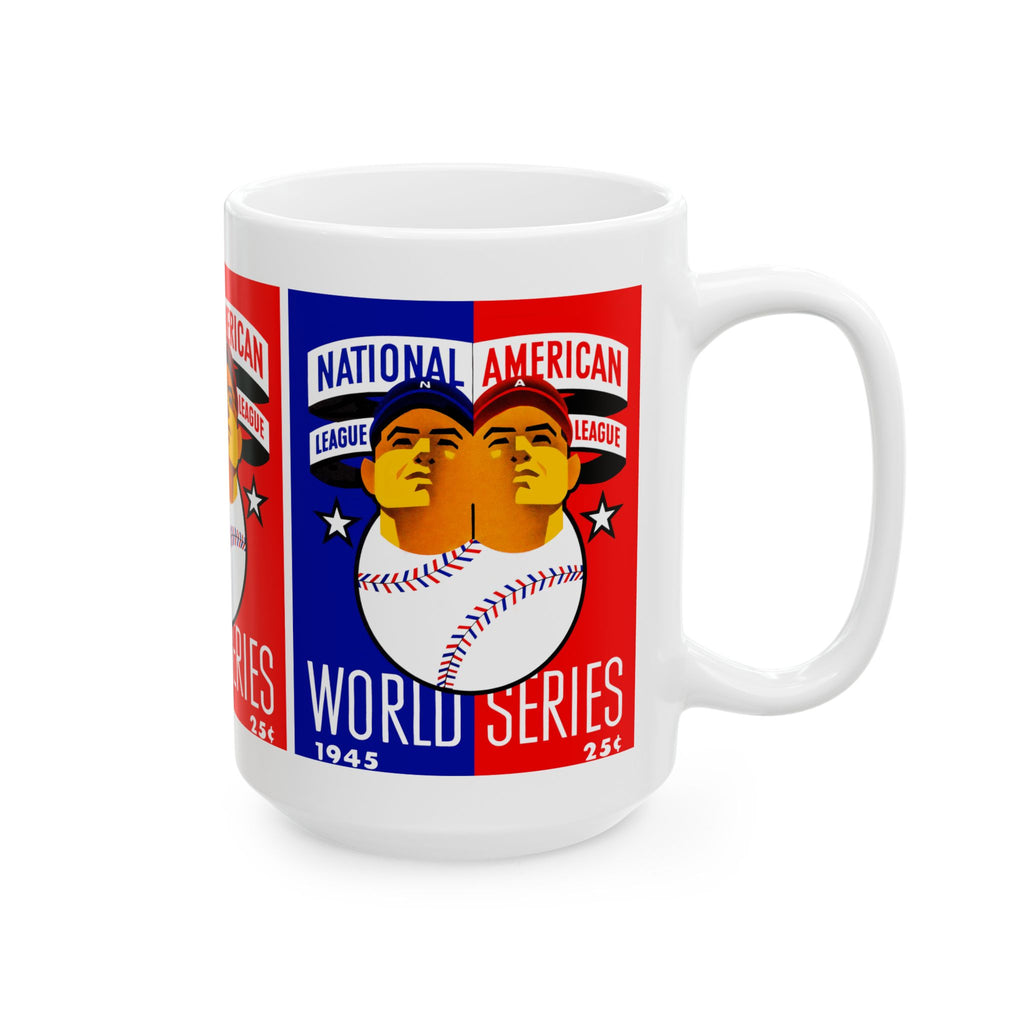 1945 World Series Vintage Baseball Ceramic Mug – National & American League 1945 Design (11oz/15oz)