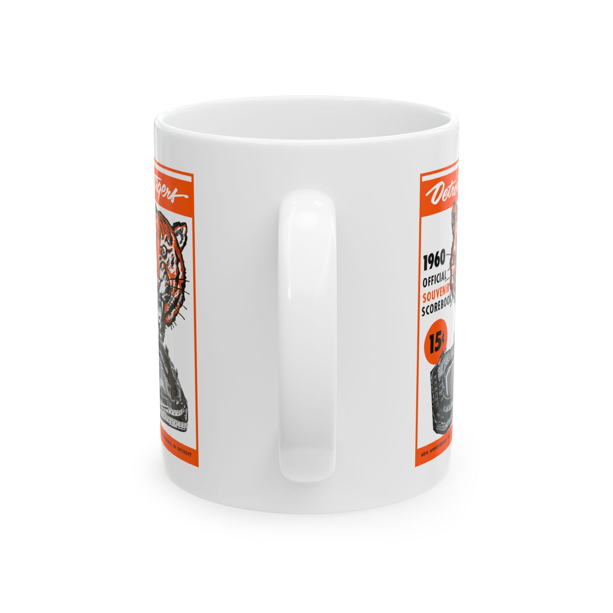 1960 Vintage Detroit Tigers - Tiger Stadium Program Cover - Ceramic Mug, 11oz