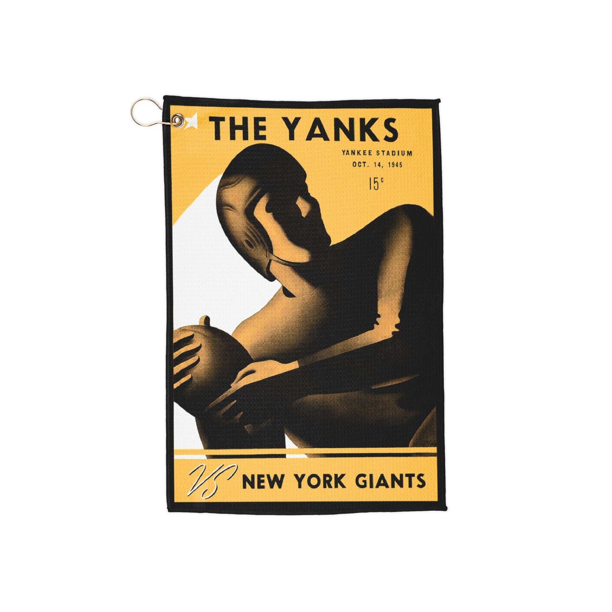Vintage Football Golf Towel, 1945 Boston Yanks-New York Giants Sports Fan Gift, Retro Golf Accessory, Golfing Towel, Fathers Day Gift, Golf