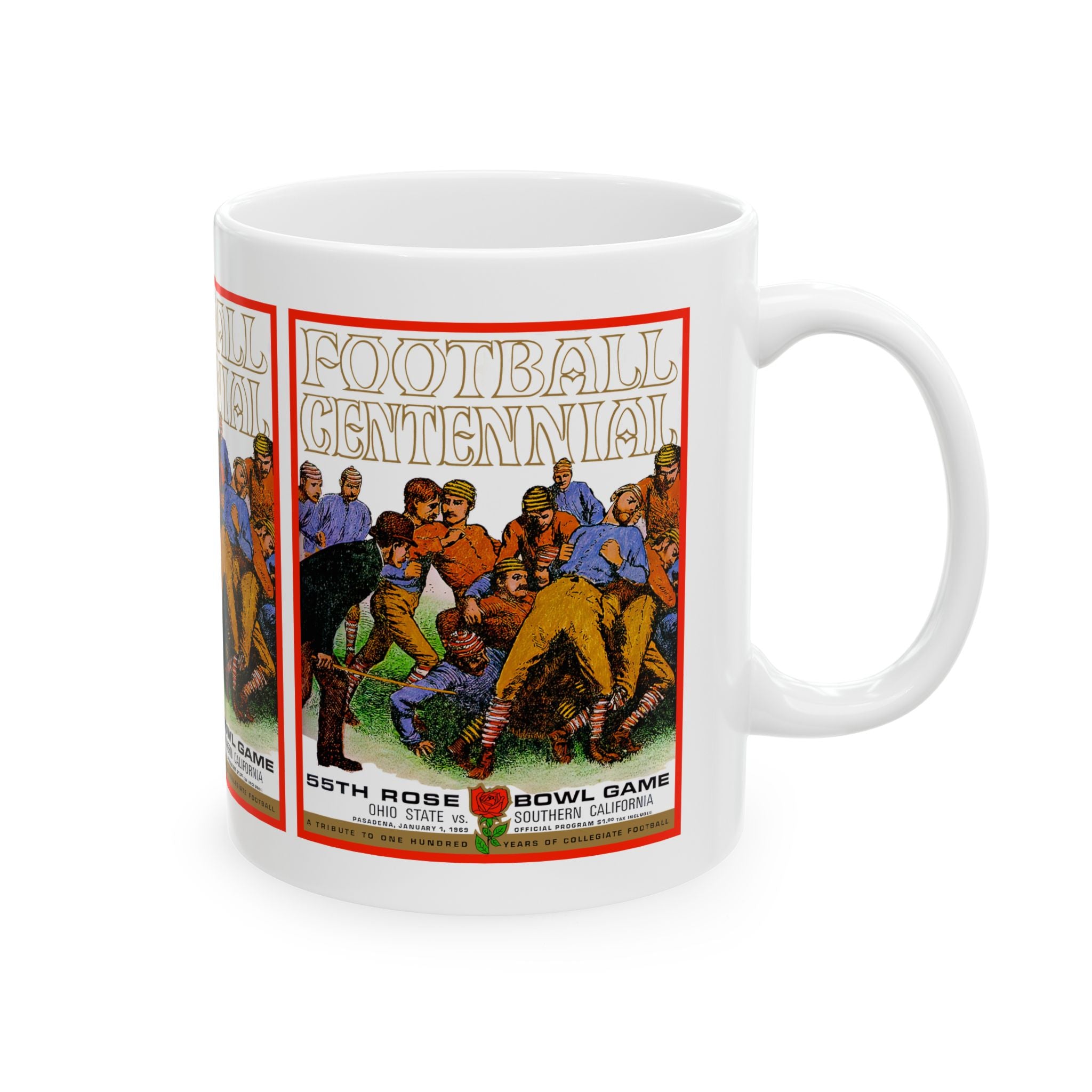 1969 Football Rose Bowl Ceramic Mug — Retro College Game Day Coffee Cup (11oz, 15oz)