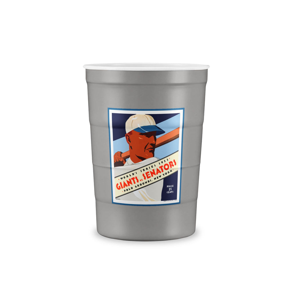 1933 Baseball World Series New York Giants - Washington Senators Recyclable Steel Cup — Stainless Reusable Party Cup