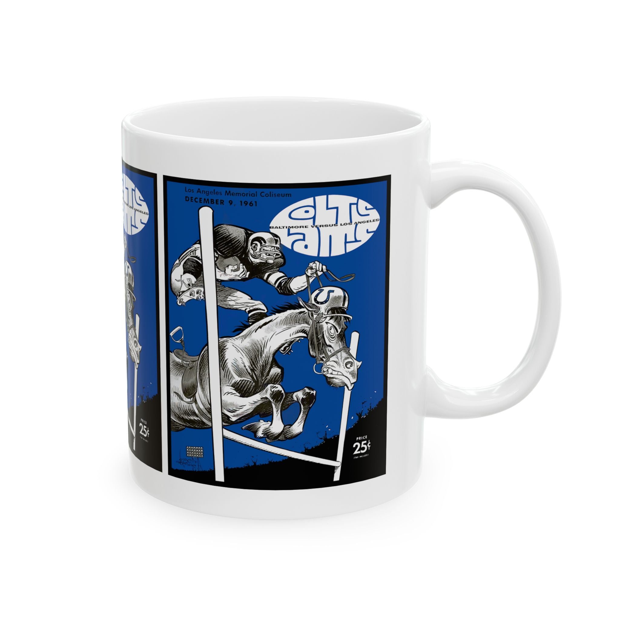 1961 Baltimore Los Angeles Football Mug | Vintage Football Coffee Cup 11oz and 15oz