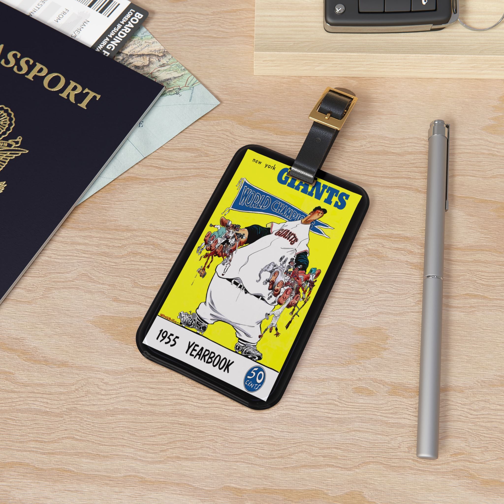 1955 New York Giants Baseball Luggage Tag | Vintage Baseball