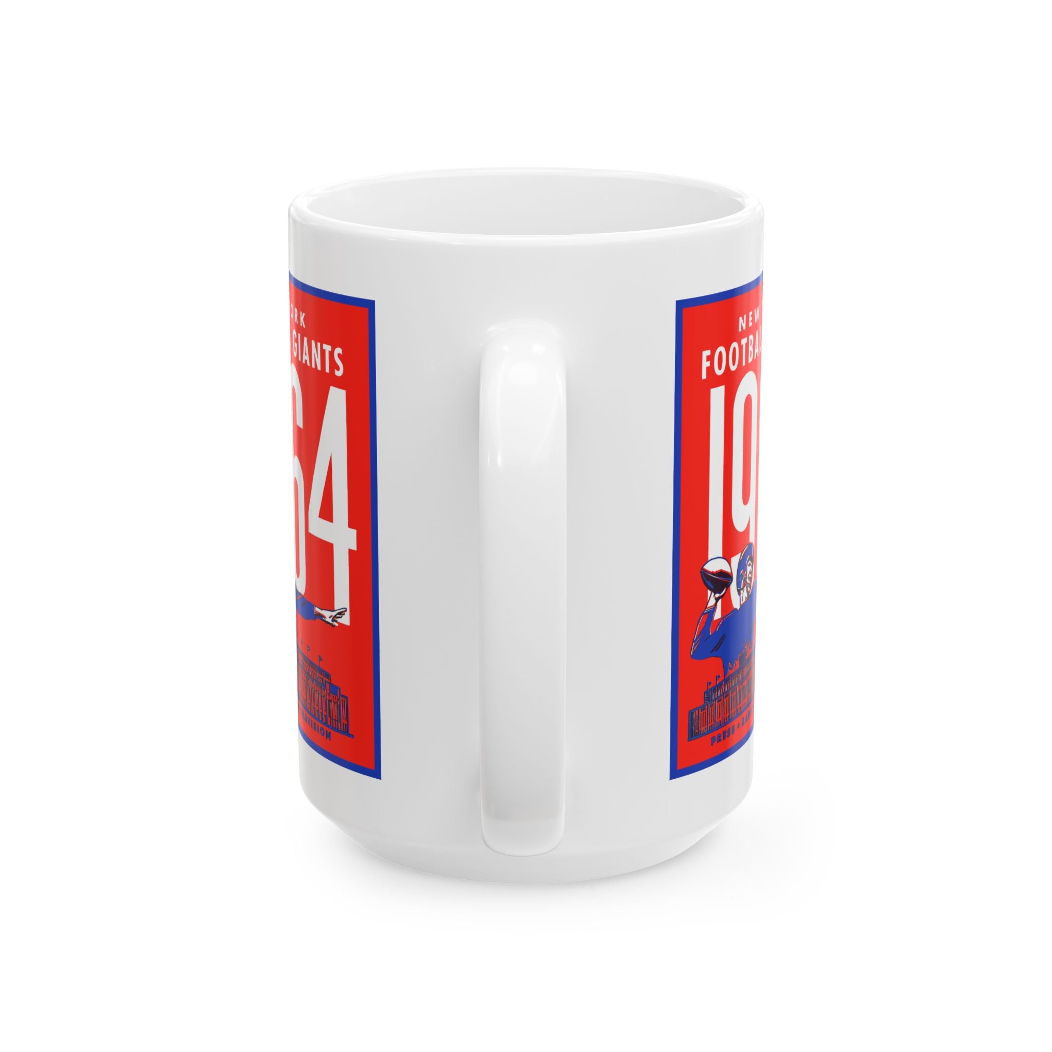 Vintage 1964 Football New York Giants Ceramic Mug, Sports Fan Gift, Coffee Cup, Team Memorabilia, Football Lover Gift, Birthday Present