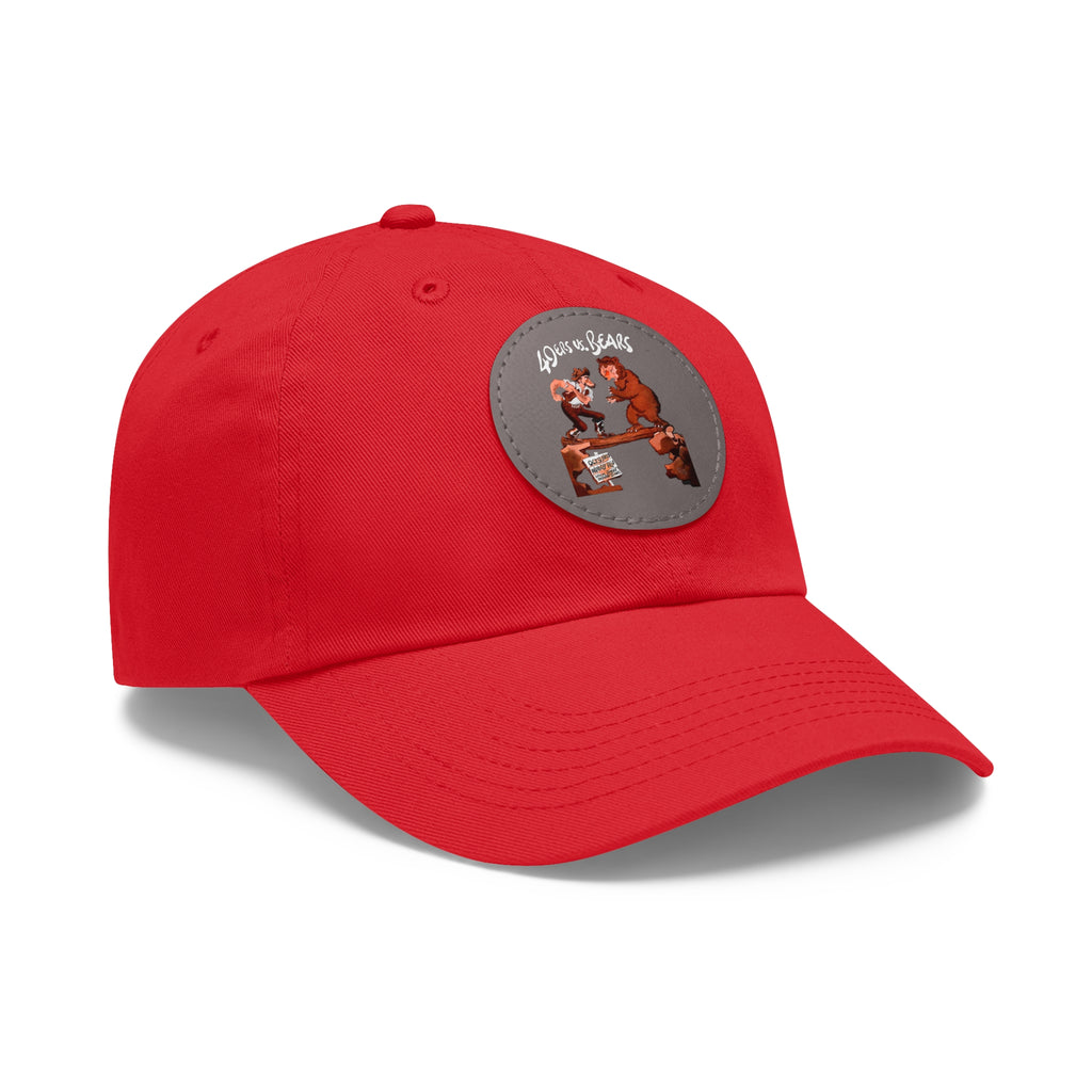1955 Vintage Chicago Bears - San Francisco 49ers Football Program Cover - Dad Hat with Leather Patch (Round)