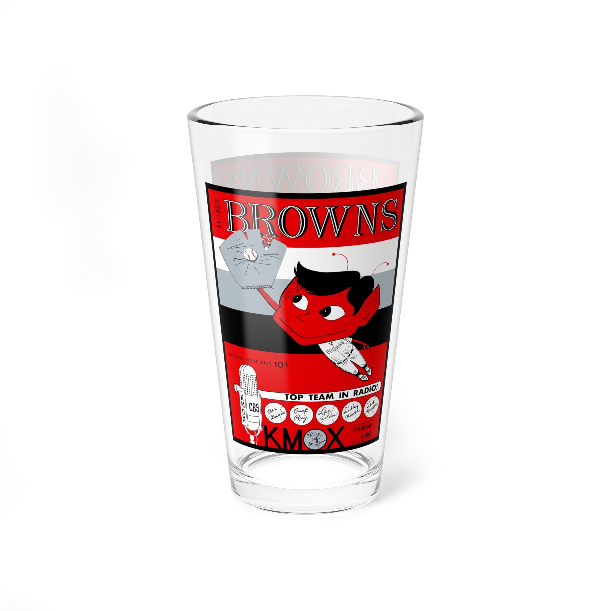 Mixing Glass, 16oz St Louis Browns Baseball Fan Gift, Cocktail Tumbler, Barware, Vintage Sports Memorabilia, Glassware