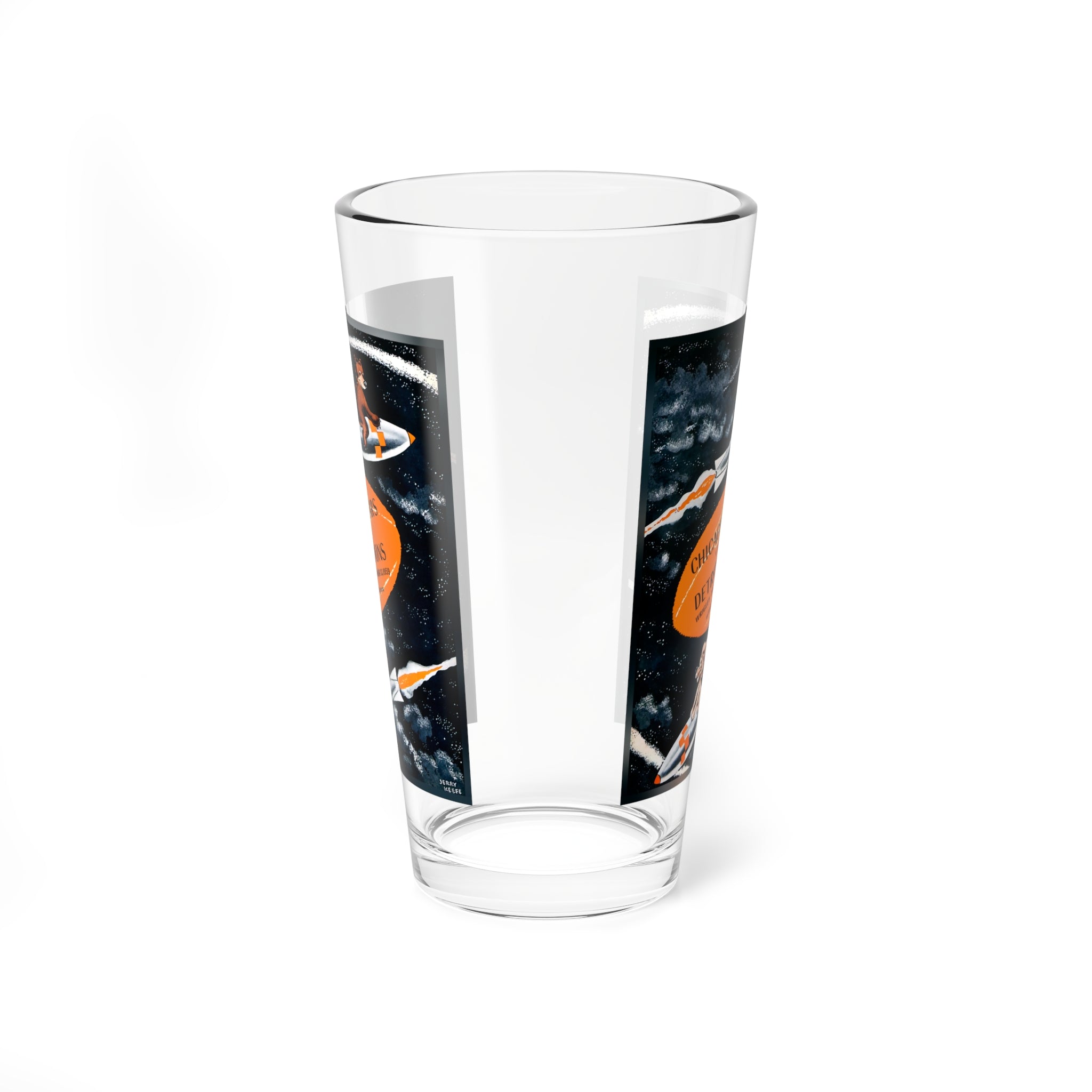 Football Mixing Glass, 16oz - 1959 Chicago Bears Detroit Lions Gift, Sports Barware, Fan Glassware, Birthday Present, Unique Drinkware