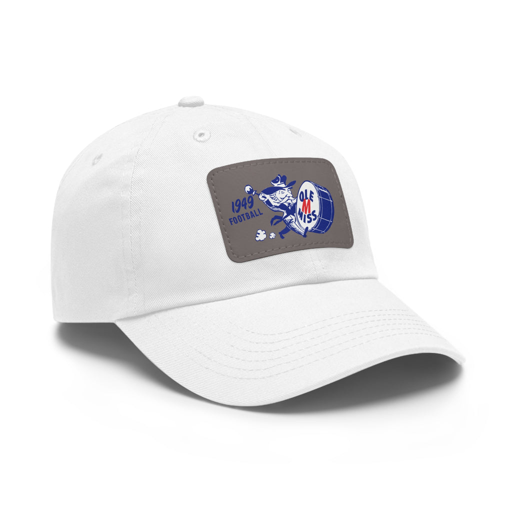 1949 Ole Miss Football - Dad Hat with Leather Patch (Rectangle)