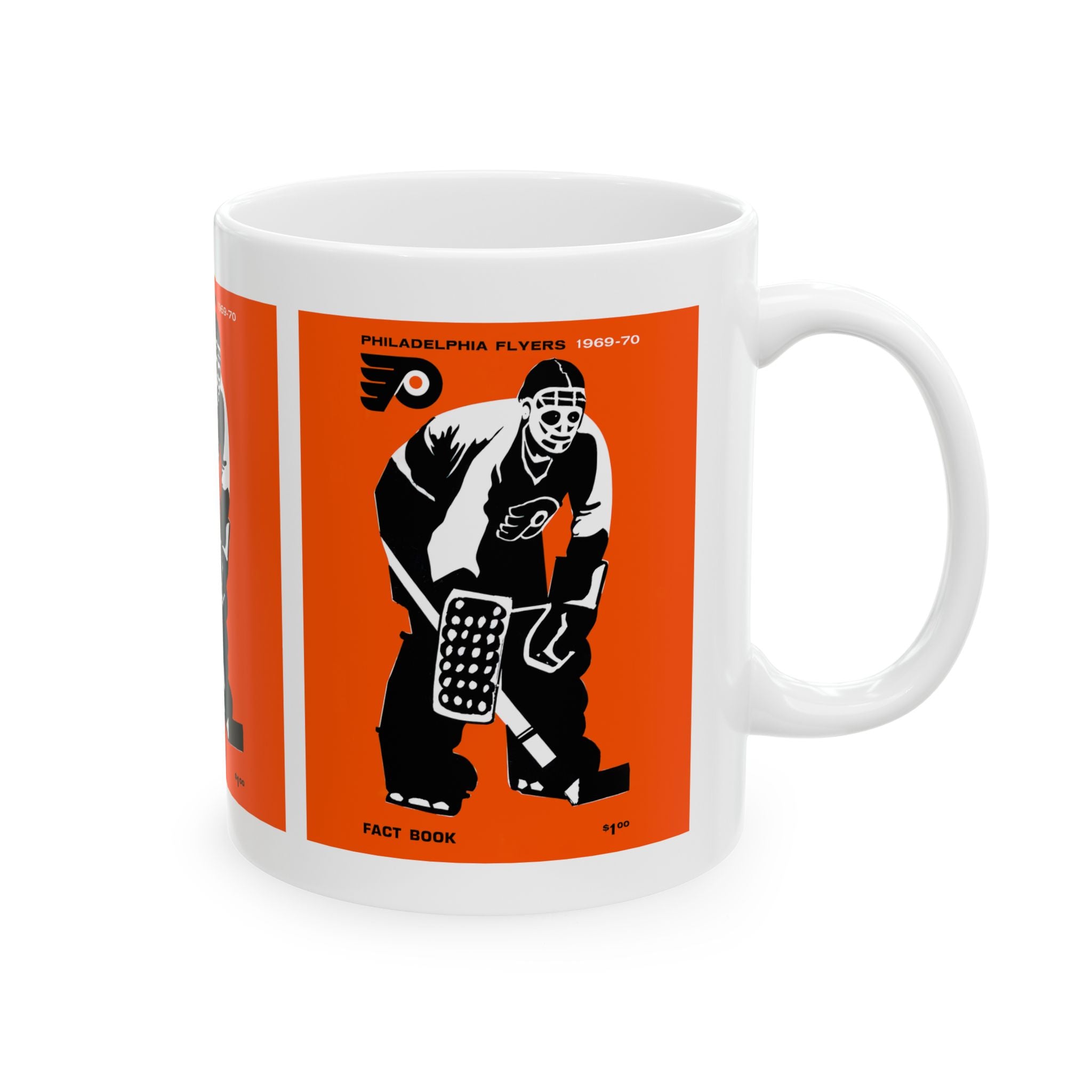 1969-1970 Vintage Philadelphia Flyers Media Guide Cover - Ceramic Mug, 11oz