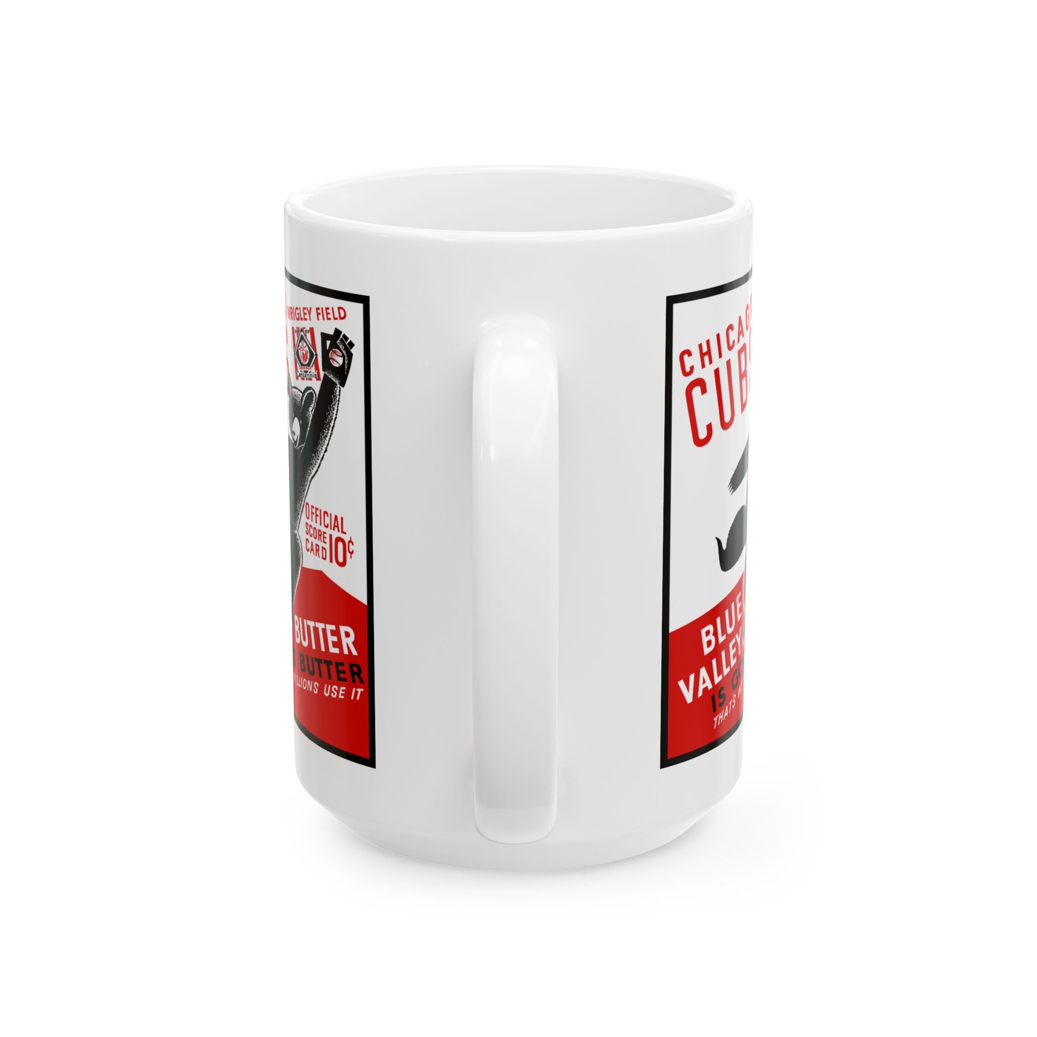 Vintage 1939 Baseball Chicago Cubs Program Ceramic Mug, Collectible Sports Memorabilia, Baseball Fan Gift, Coffee Cup, Tea Mug, Sports Decor