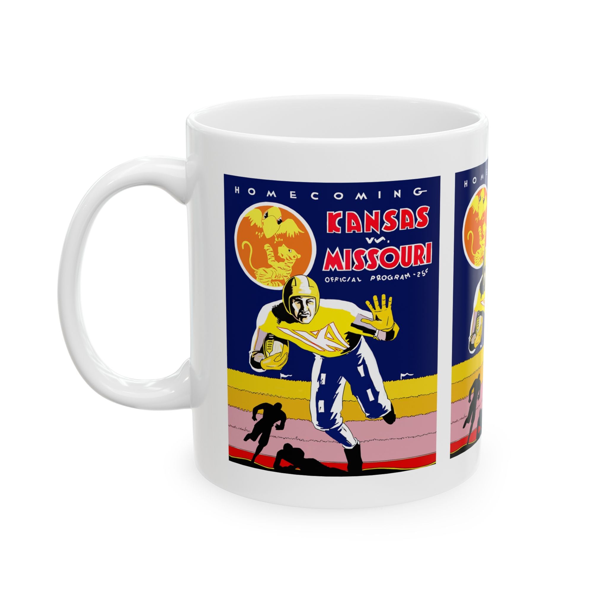1931 Vintage Kansas - Missouri Football Program Cover - Ceramic Mug, 11oz