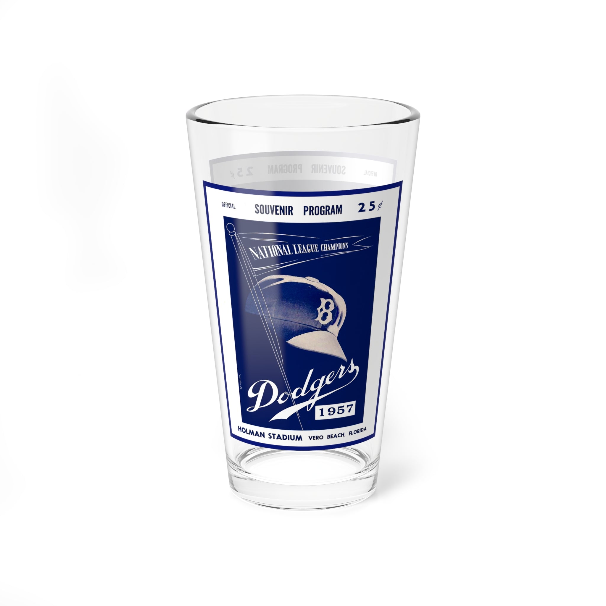 Mixing Glass, Vintage 1957 Baseball Spring Training Brooklyn Dodgers, Sports Memorabilia Gift, 16oz Barware, Cocktail Shaker, Gift for