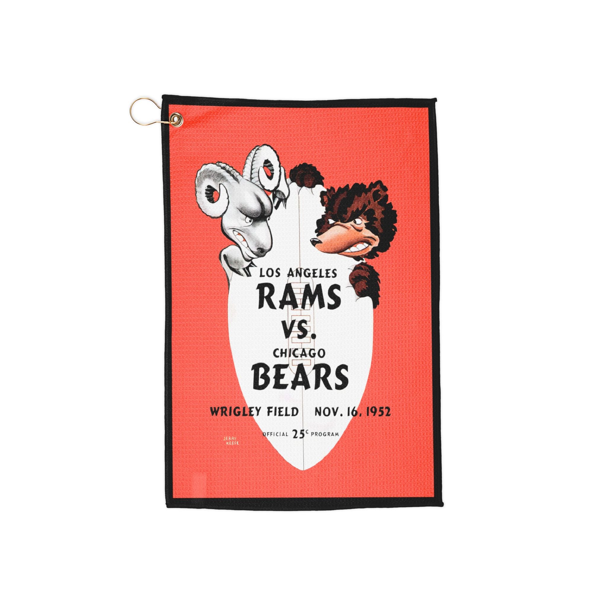 Vintage Chicago Bears - Los Angeles Rams Golf Towel, Football Sports Memorabilia Gift, Golf Accessories,  Fan Merchandise, Retro Sports