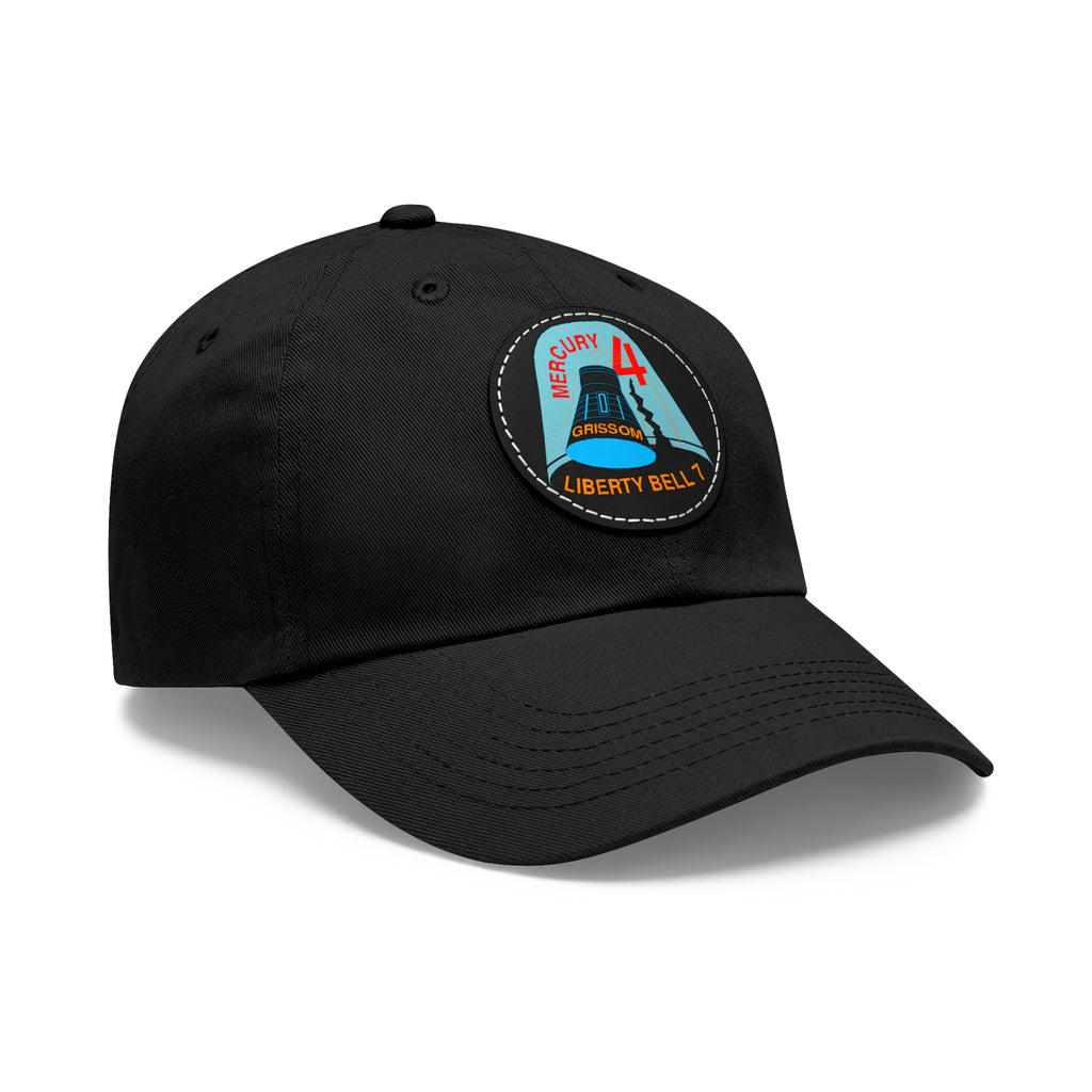 NASA Mercury 4 - Flight Patch - Dad Hat with Leather Patch (Round)