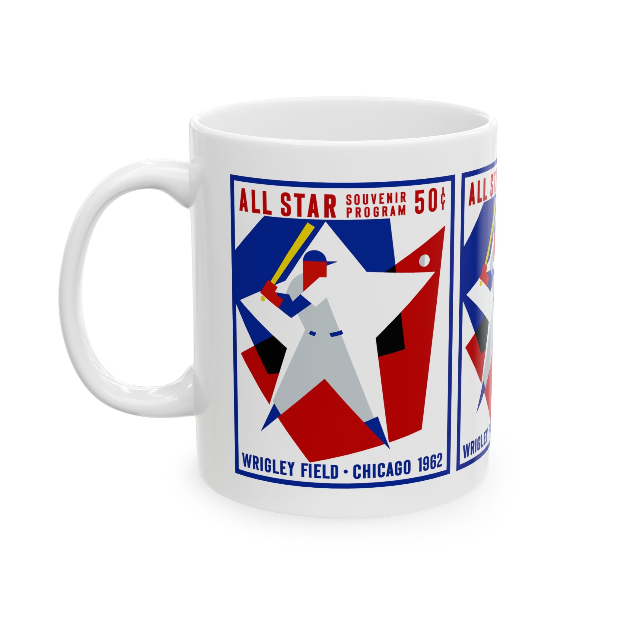 All Star Baseball Vintage Souvenir Mug — Wrigley Field 1962 Ceramic Coffee Cup (11oz/15oz)