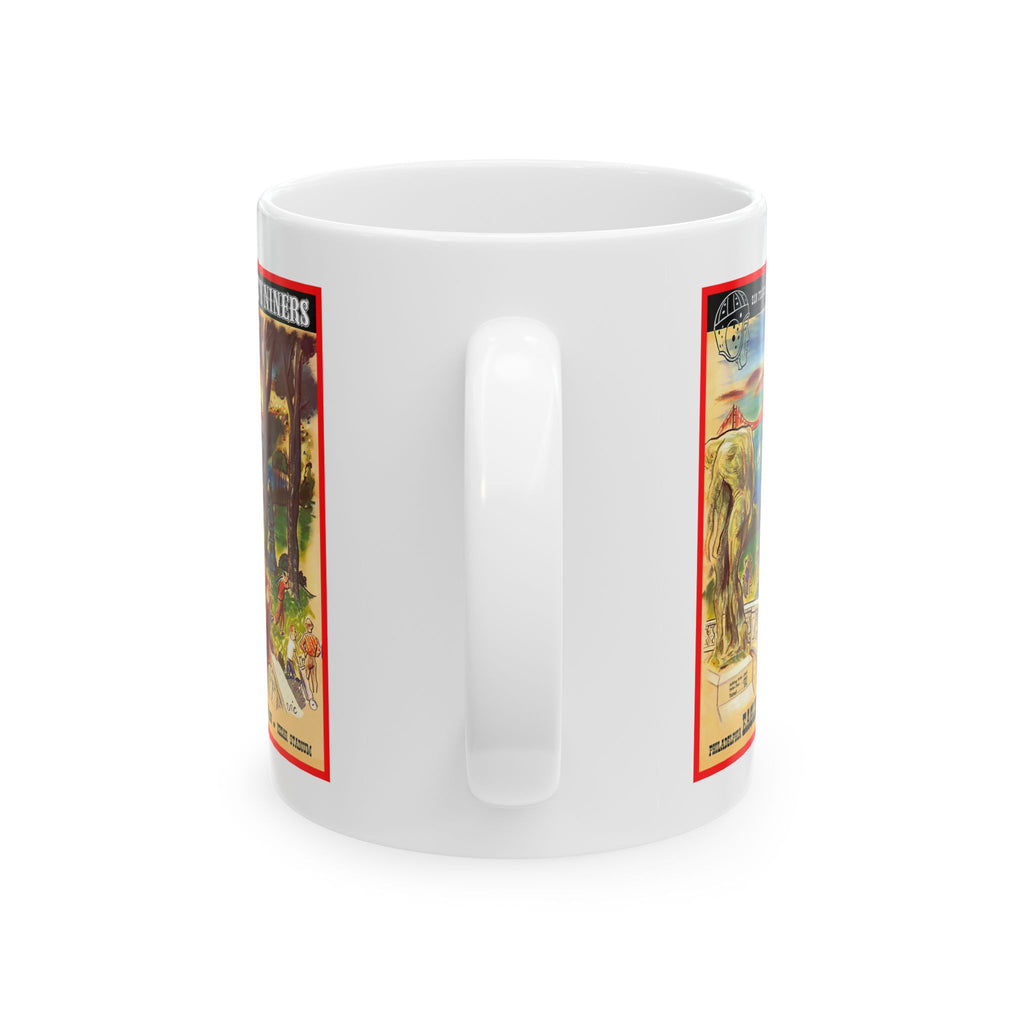 1950 San Francisco 49ers-Philadelphia Eagles Program Cover Vintage Ceramic Mug (11oz/15oz)