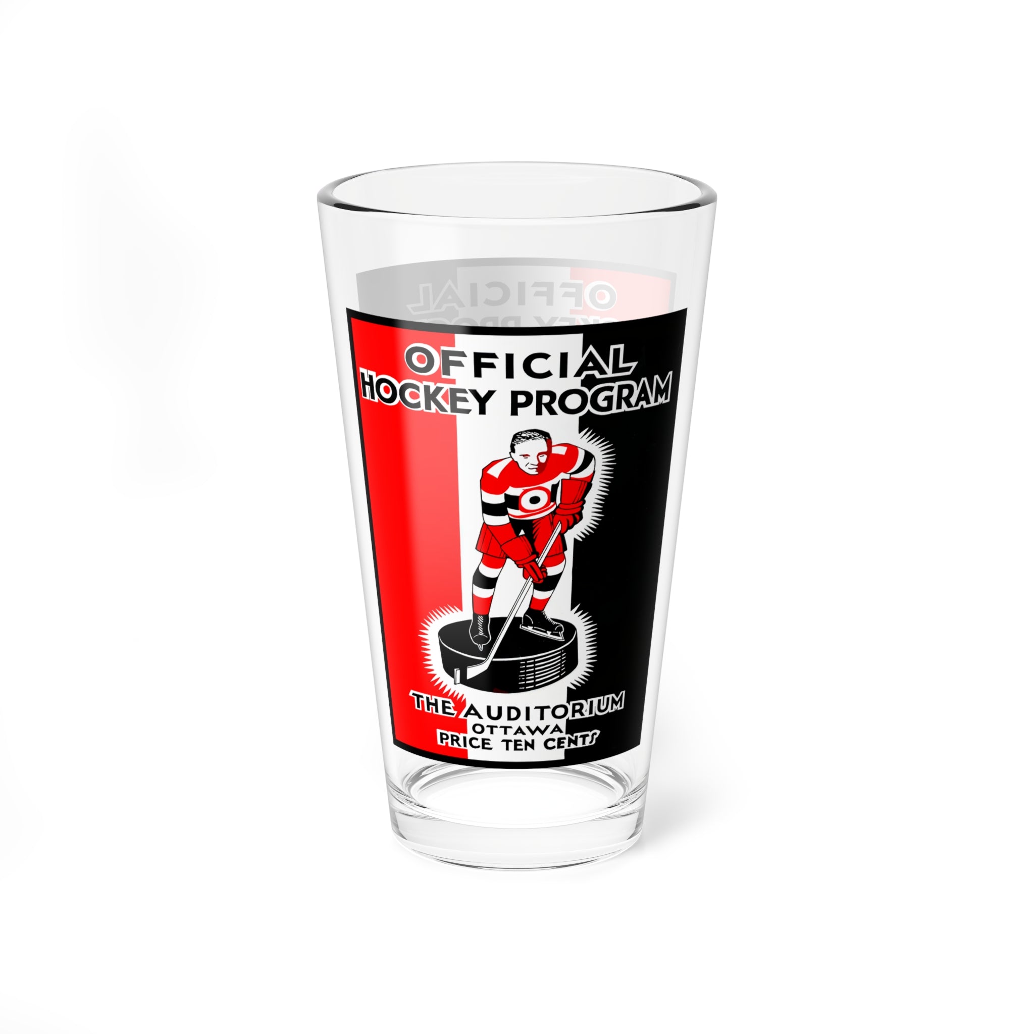 Mixing Glass, Ottawa Senators Hockey Vintage 1932-1933, Barware, Drinkware, Hockey Gift, Hockey Fan Gift