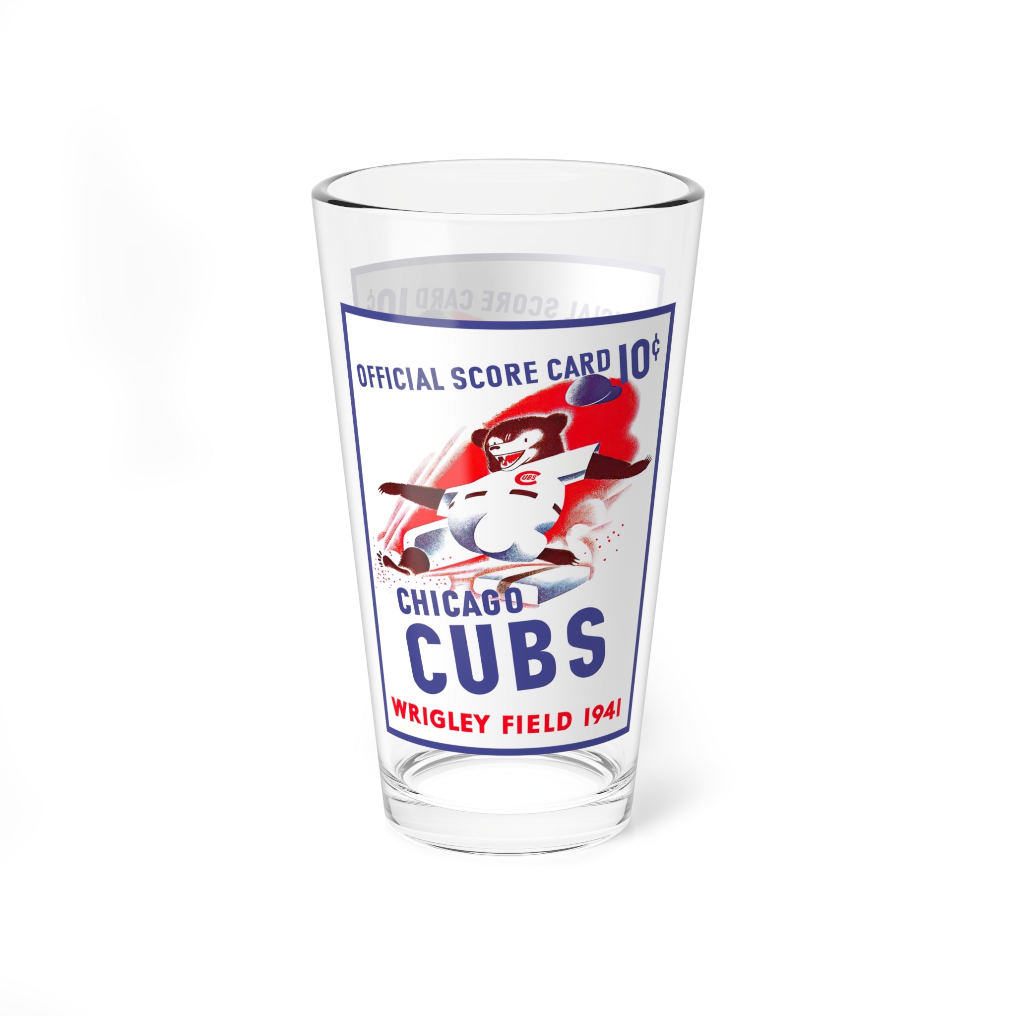 1941 Chicago Baseball Mixing Glass, 16oz | Vintage CubsBarware
