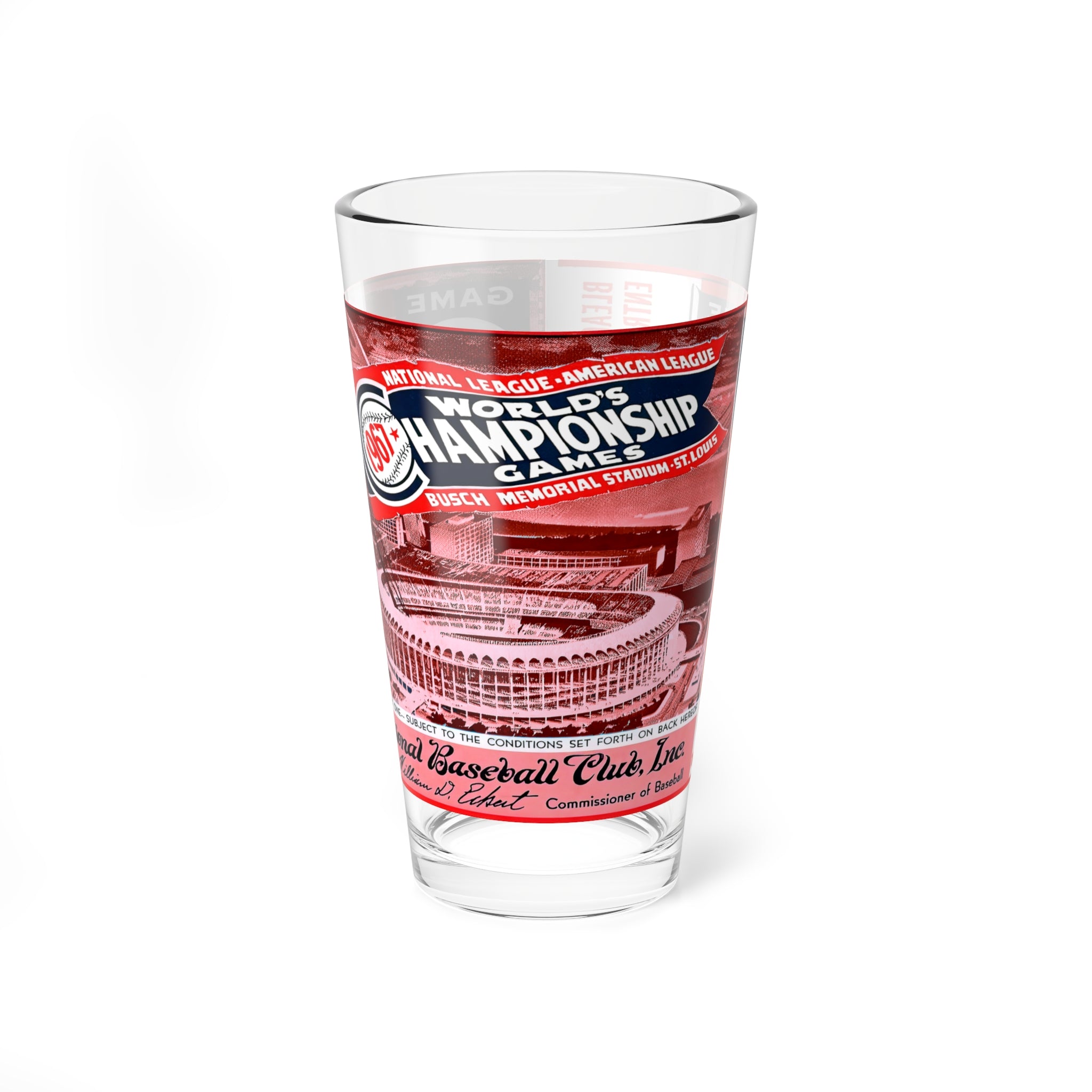 1967 Baseball World Series St Louis Mixing Glass 16oz