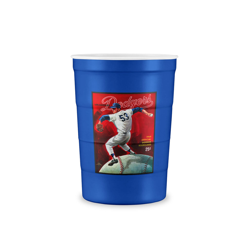 1968 Dodgers Baseball Program Cover - Don Drysdale - Recyclable Steel Cup