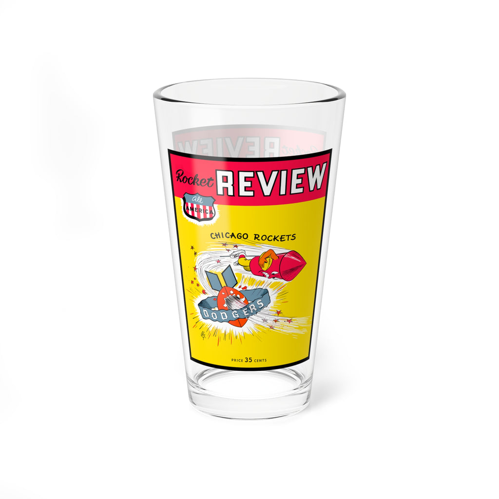 1948 Football Brooklyn Dodgers Chicago Rockets Mixing Glass | 16oz Cocktail Barware
