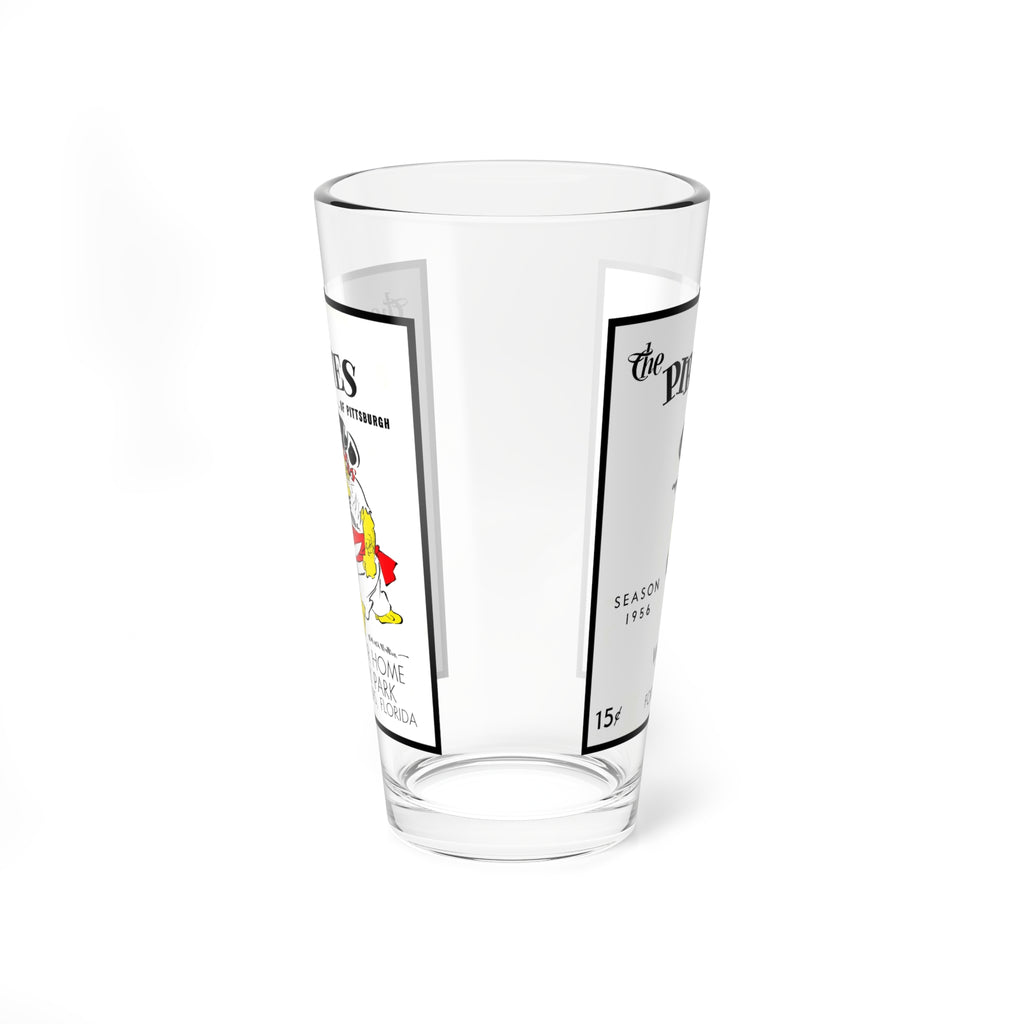 1956 Pittsburgh Baseball Mixing Glass 16oz | Vintage Baseball Glassware