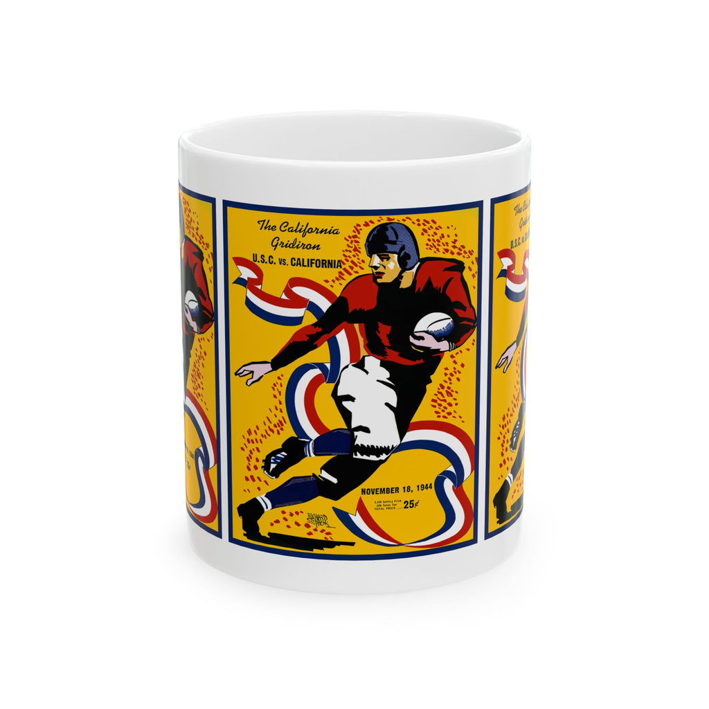 1944 Football Southern California - California Retro Football Poster Ceramic Mug  (11oz/15oz)