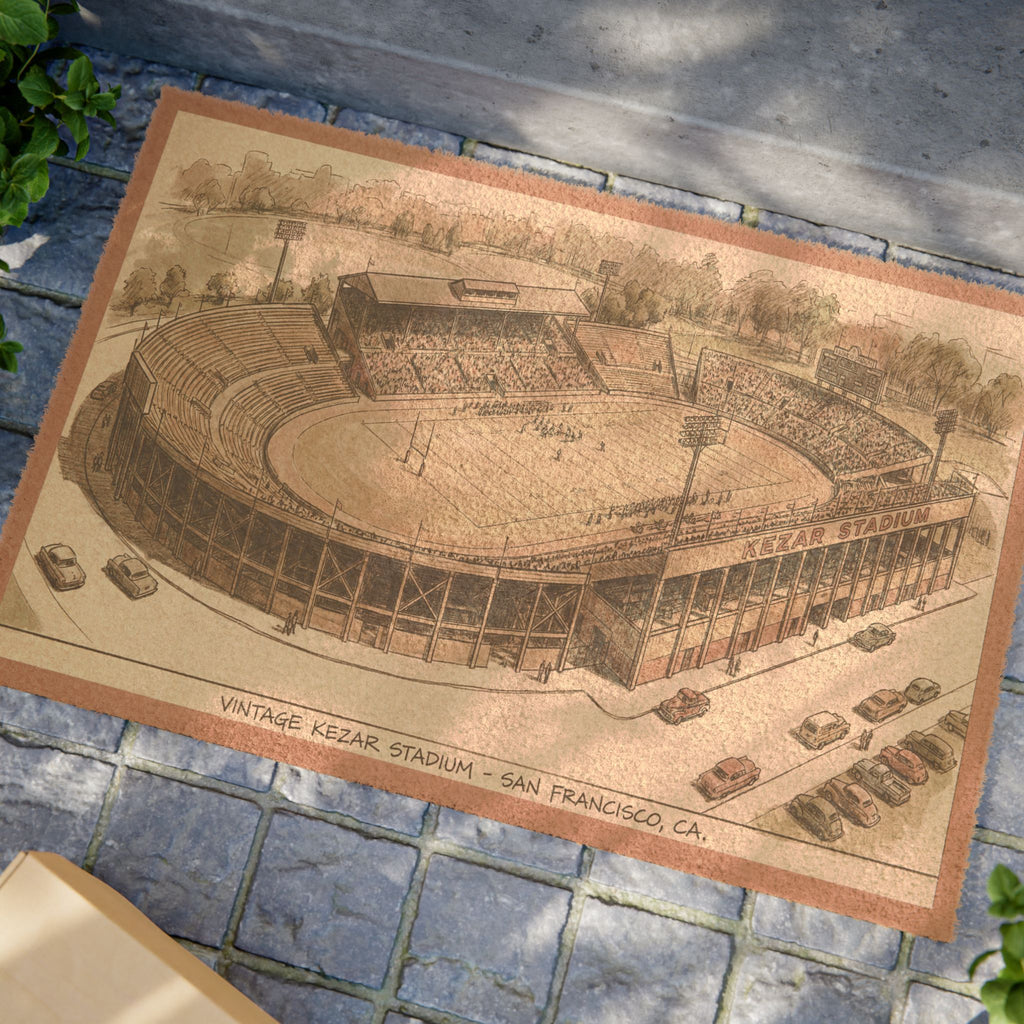 Vintage Kezar Stadium Football Doormat | San Francisco Doormat
