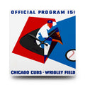 1965 Vintage Chicago Cubs Baseball Program Cover - Acrylic Wall Clock