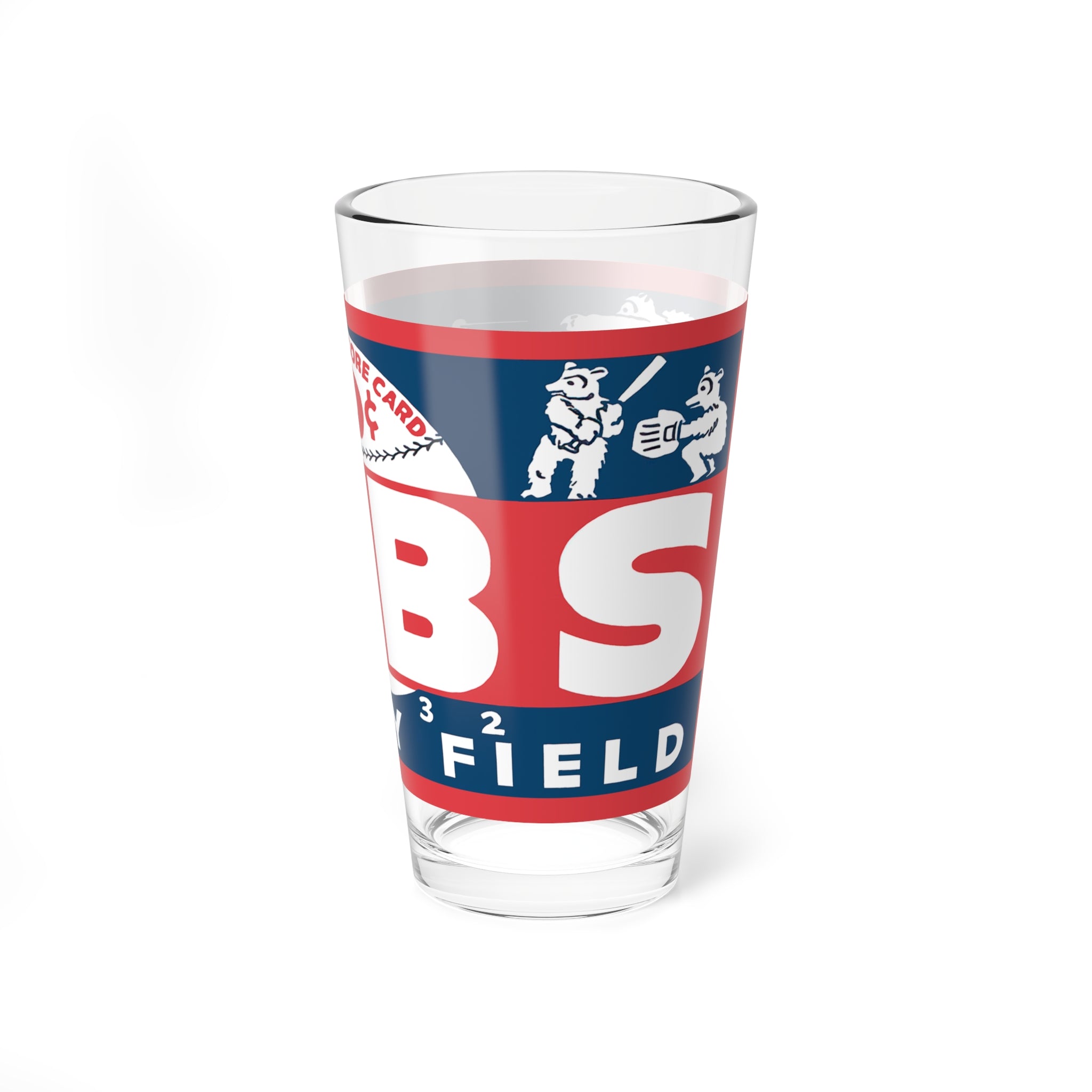 Retro Baseball Mixing Glass, 16oz - Vintage Baseball Lover Gift, Basball Enthusiast Present,  1932 Cubs, Baseball Memorabilia,