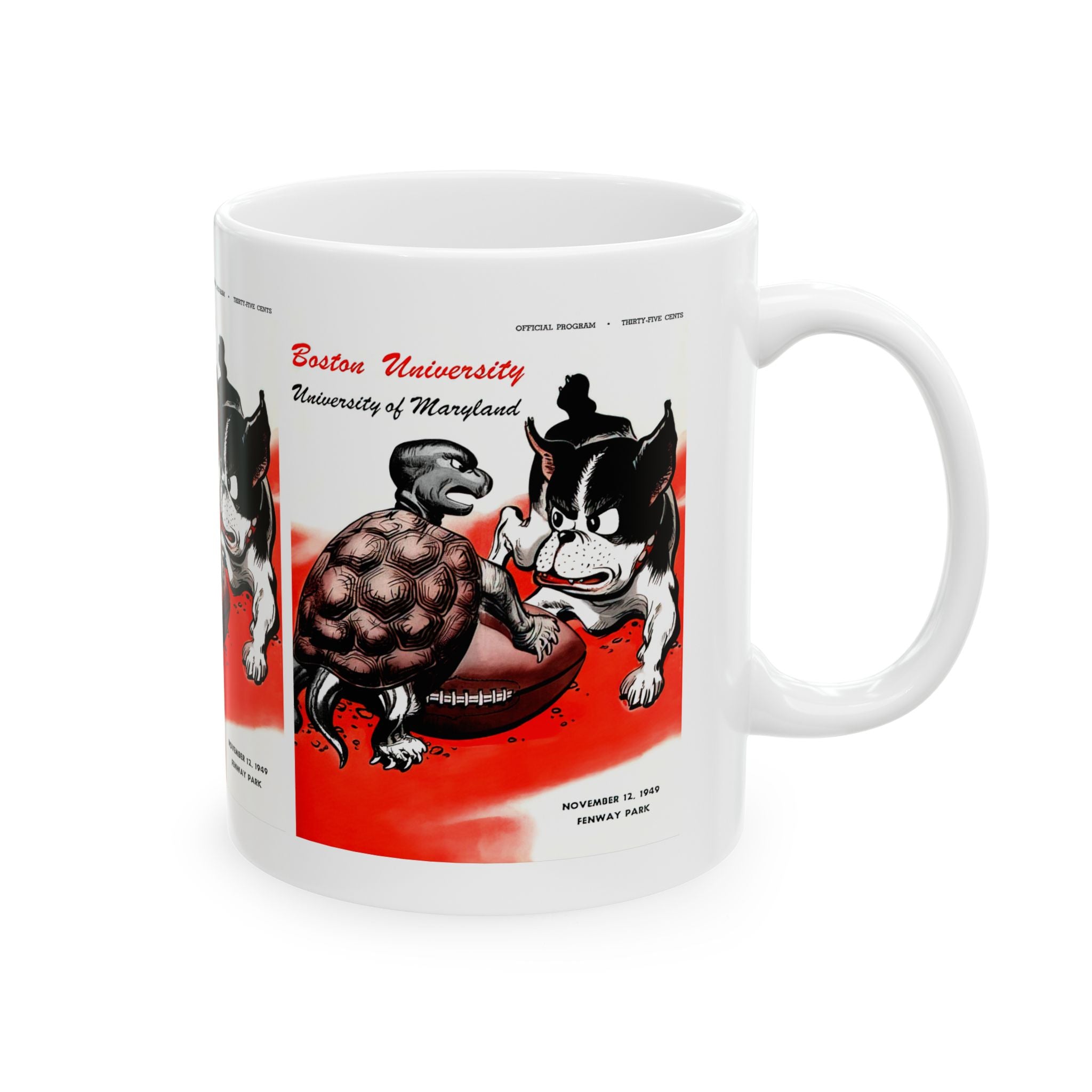 Vintage 1949 Boston U, Maryland Football Ceramic Mug, Sports Fan Gift, College Football Memorabilia, Retro Game Day Cup, 11oz and 15oz